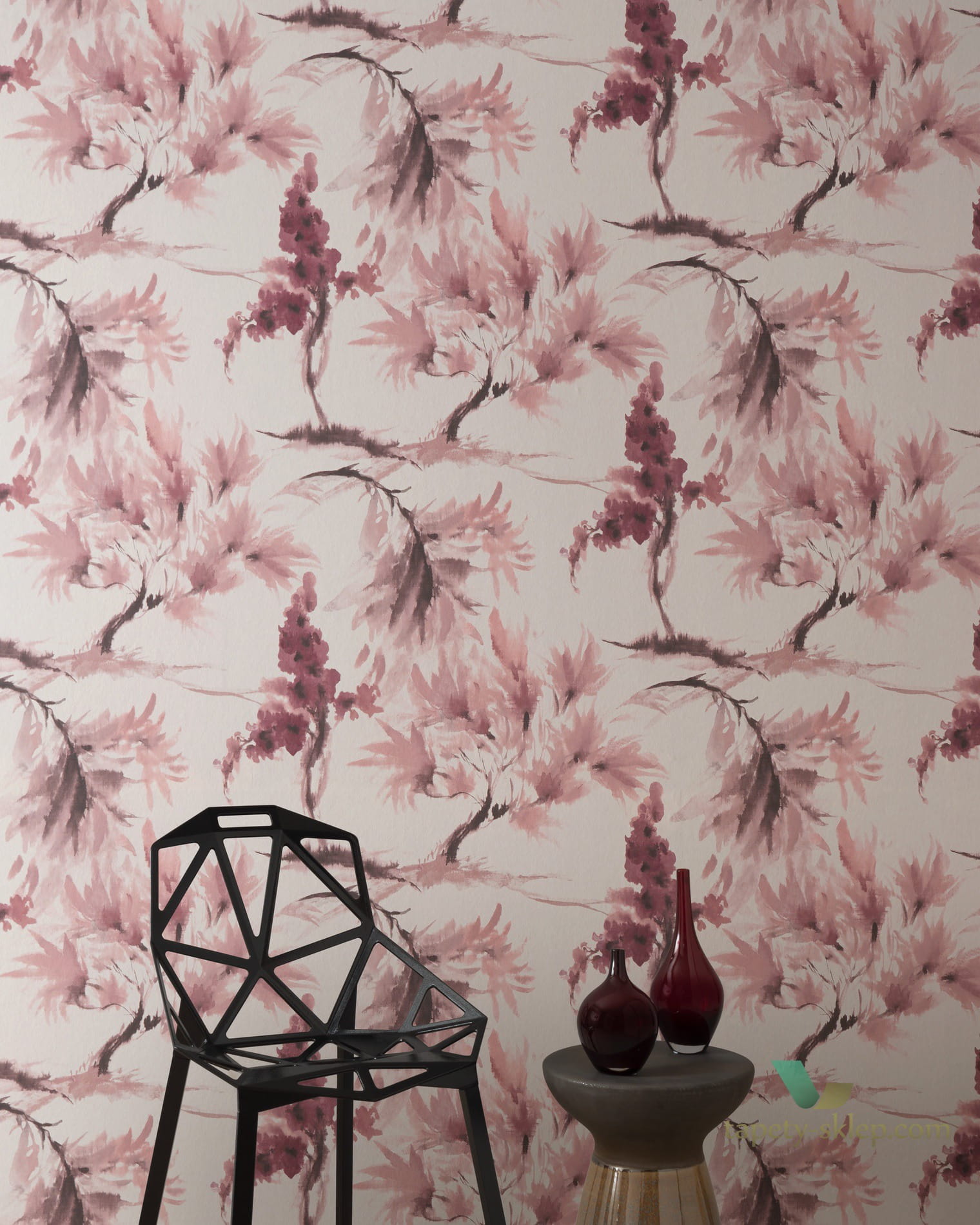 Tapeta 1838 Wallcoverings 1905-124-03 Mimosa Pink Stucco Capri