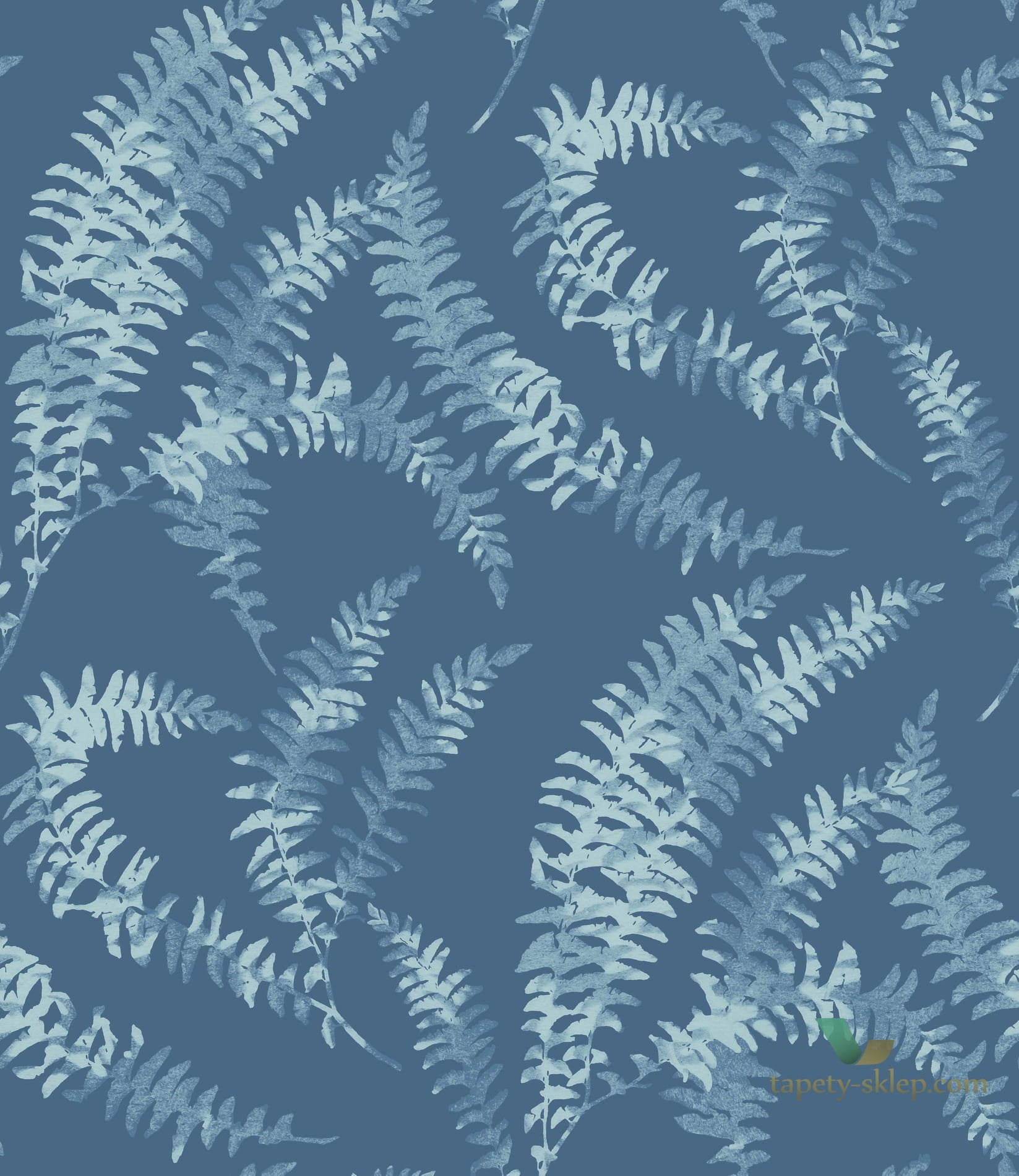 Tapeta 1838 Wallcoverings 1905-125-02 Felci Azure Capri