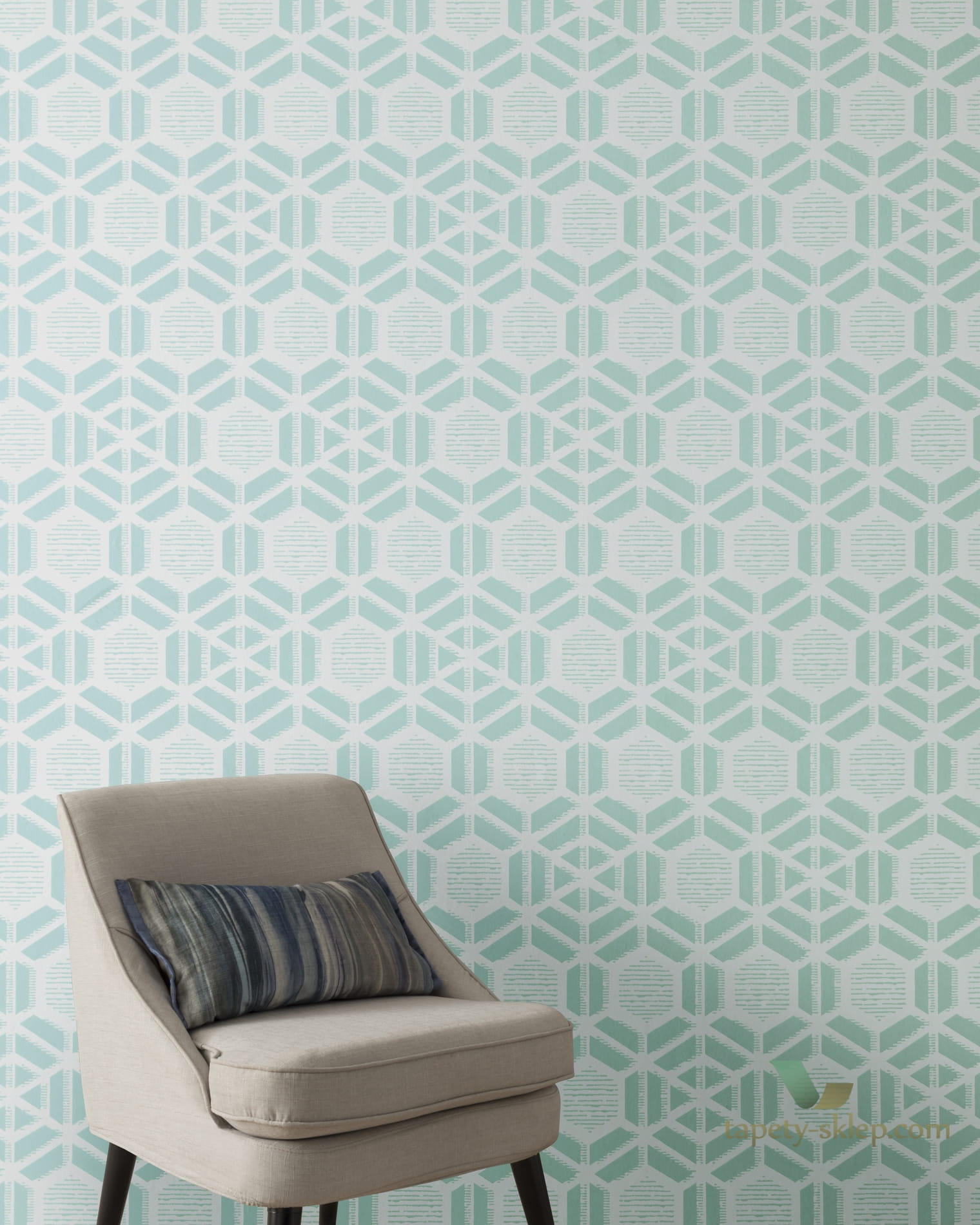 Tapeta 1838 Wallcoverings 1905-126-01 Capri Aquamarine Capri