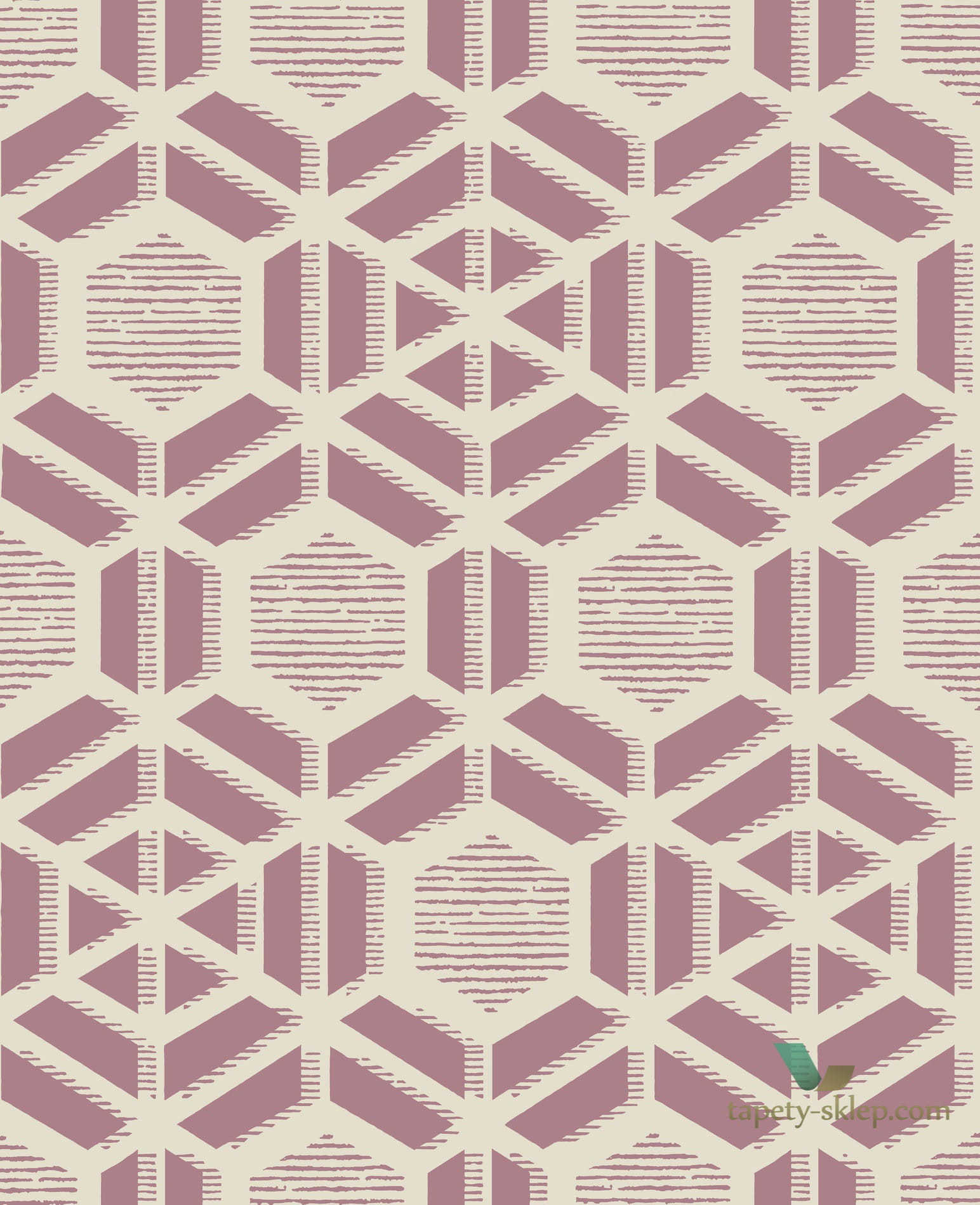 Tapeta 1838 Wallcoverings 1905-126-03 Capri Pink Stucco Capri