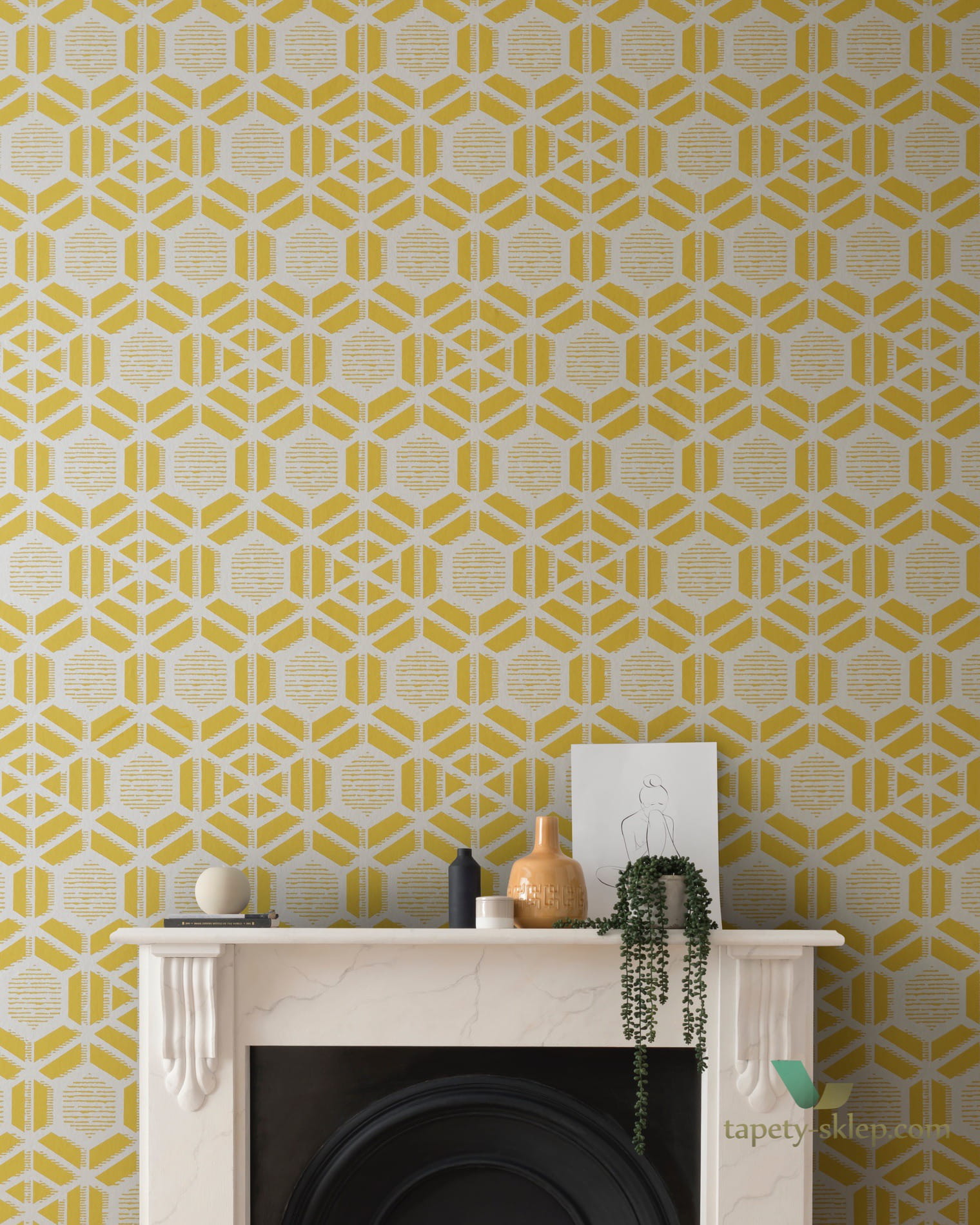 Tapeta 1838 Wallcoverings 1905-126-05 Capri Ochre Capri