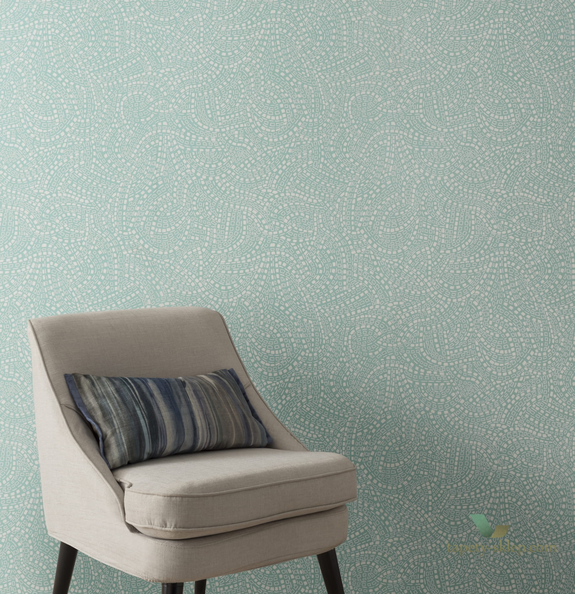 Tapeta 1838 Wallcoverings 1905-127-01 Mosaic Aquamarine Capri