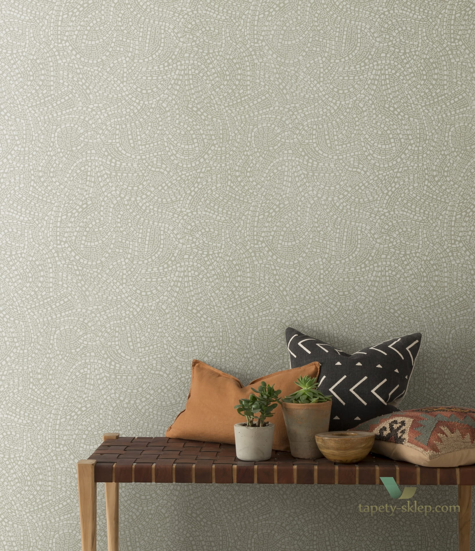 Tapeta 1838 Wallcoverings 1905-127-05 Mosaic Sandstone Capri