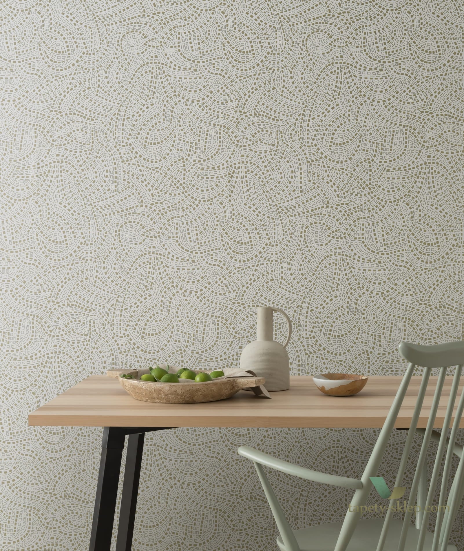Tapeta 1838 Wallcoverings 1905-127-07 Mosaic Shimmer Capri