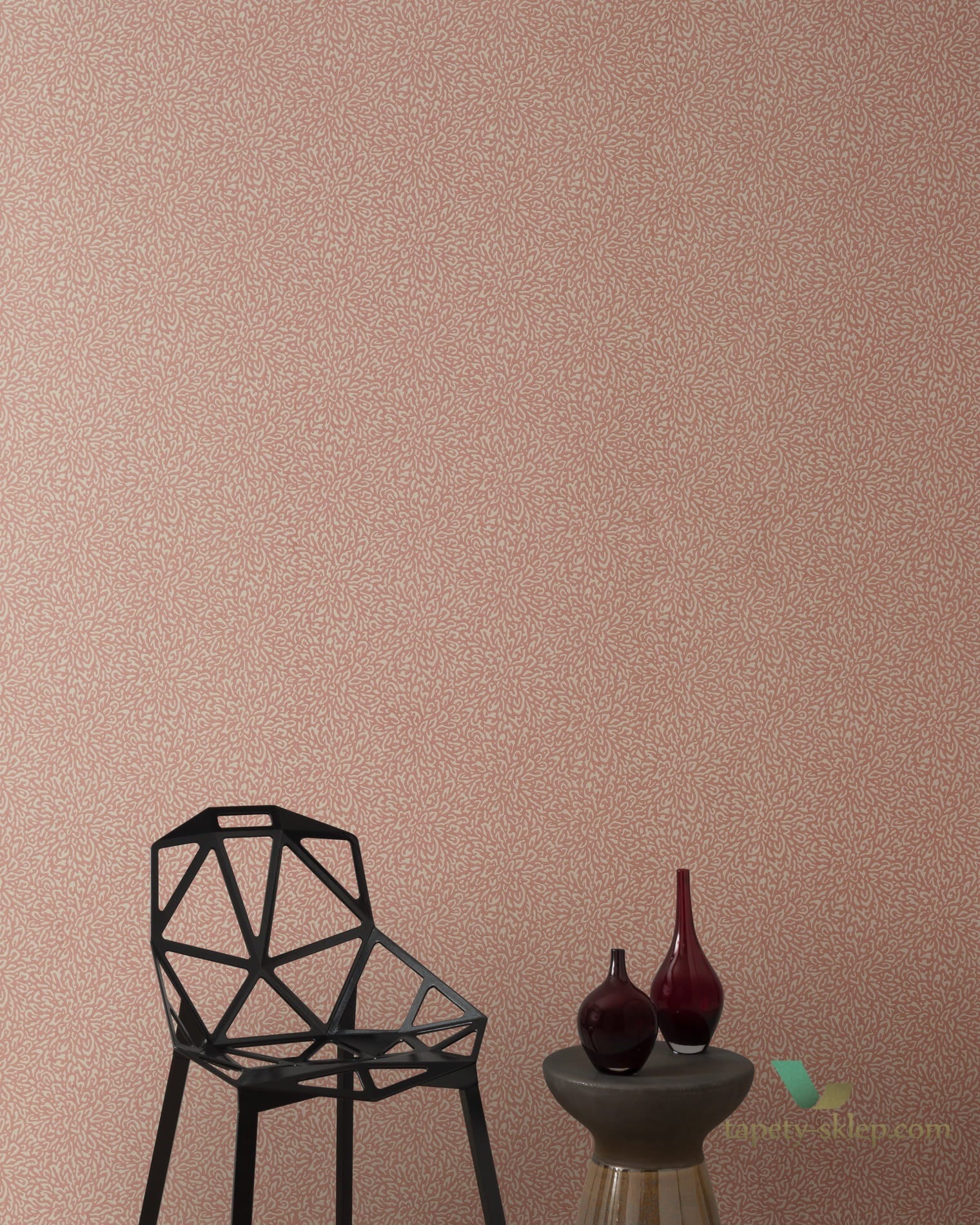 Tapeta 1838 Wallcoverings 1905-128-05 Corallo Pink Stucco Capri