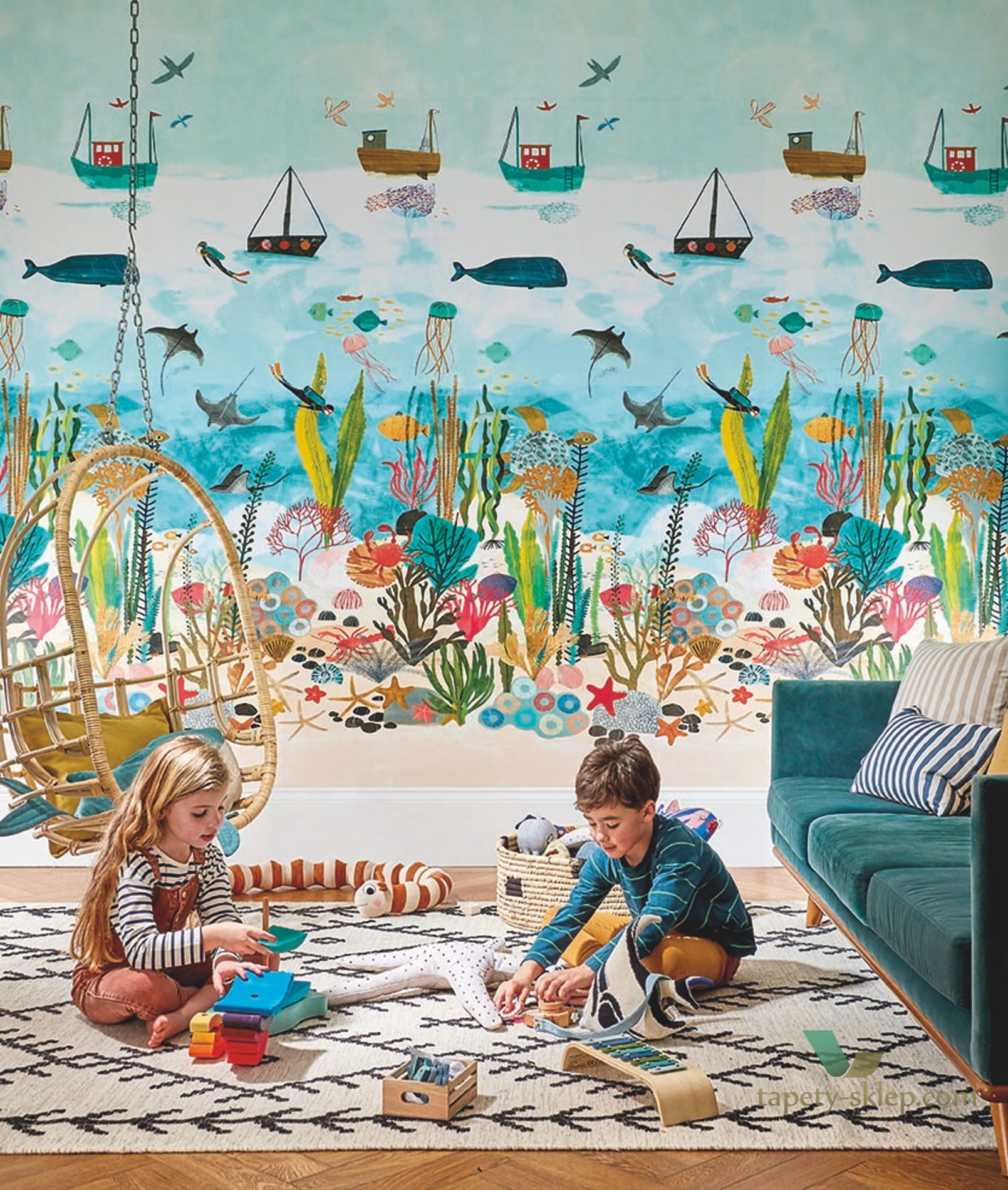 Mural Harlequin 112648 Above And Below Book Of Little Treasures
