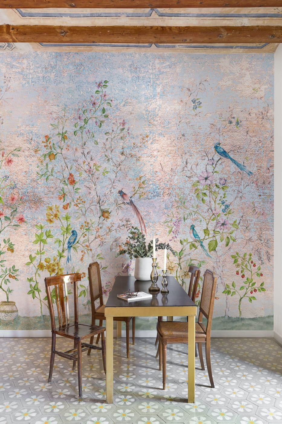 Mural Coordonne 8800122 Tea Garden Metamorphosis