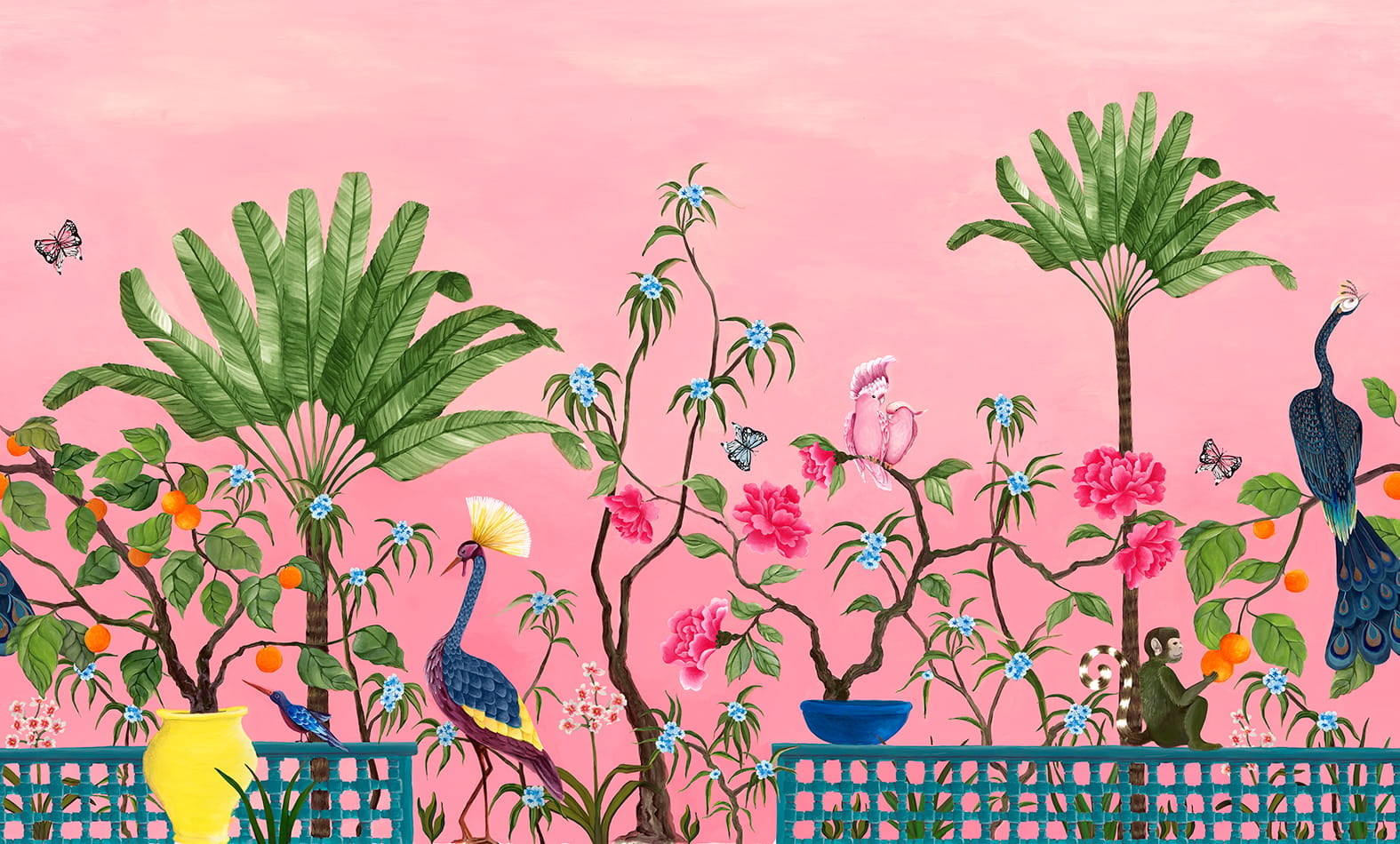 Mural Coordonne 8800130 Neo-Tea Garden Metamorphosis