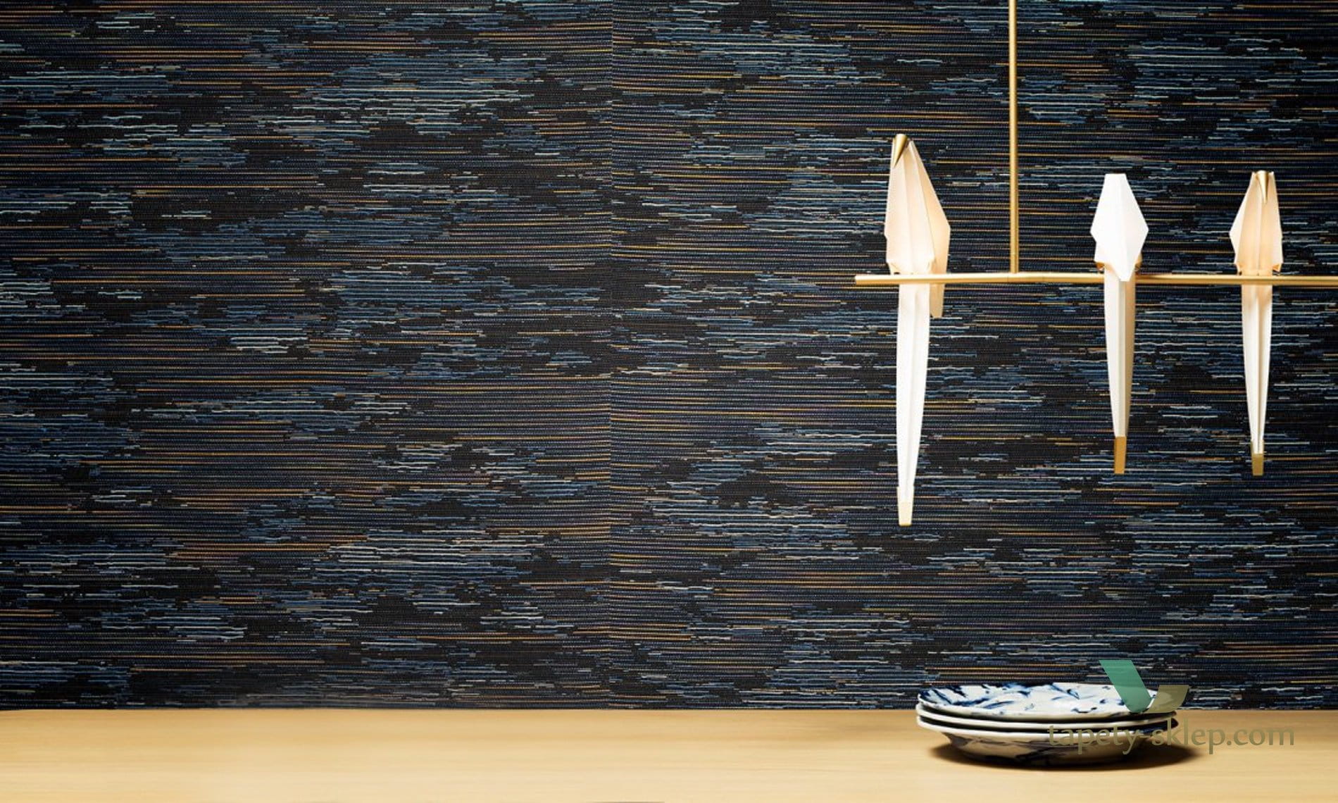 Tapeta Tekstylna Arte Moooi MO3022 TIE-TAMI Tokyo Blue