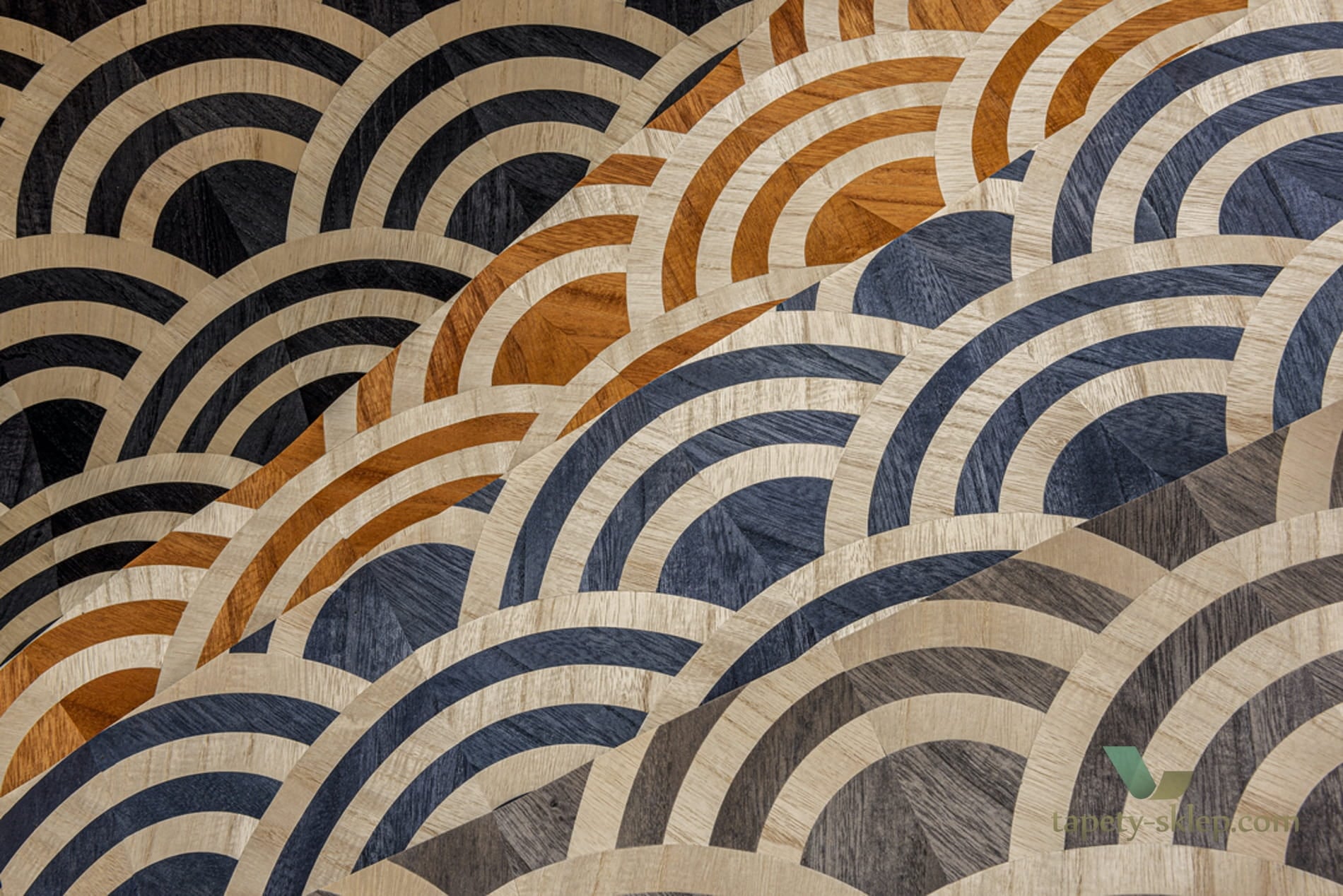 Tapeta fornir z motywem łuków Arte Moooi MO3041 Lucky O'S Tokyo Blue