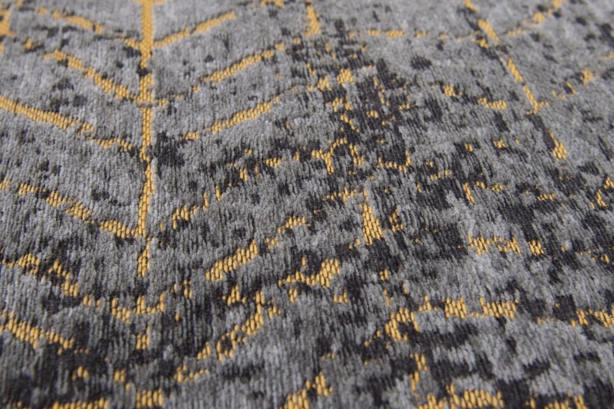 Czarno Złoty Dywan Louis De Poortere w Jodełkę - Broadway Glitter 8422B