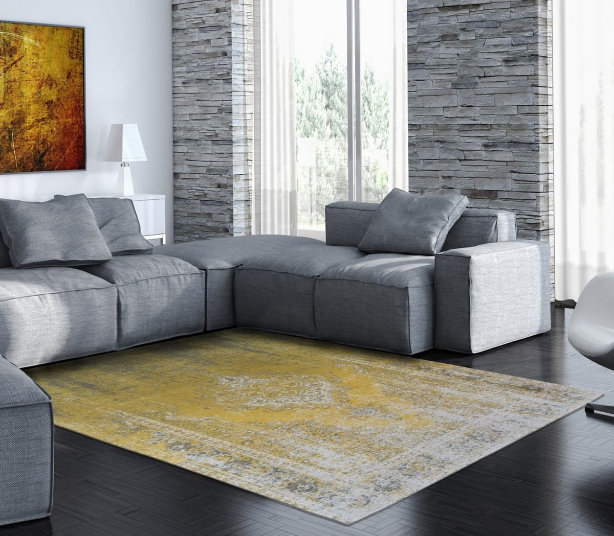 Żółty Dywan Louis De Poortere Klasyczny - YUZU CREAM 8638