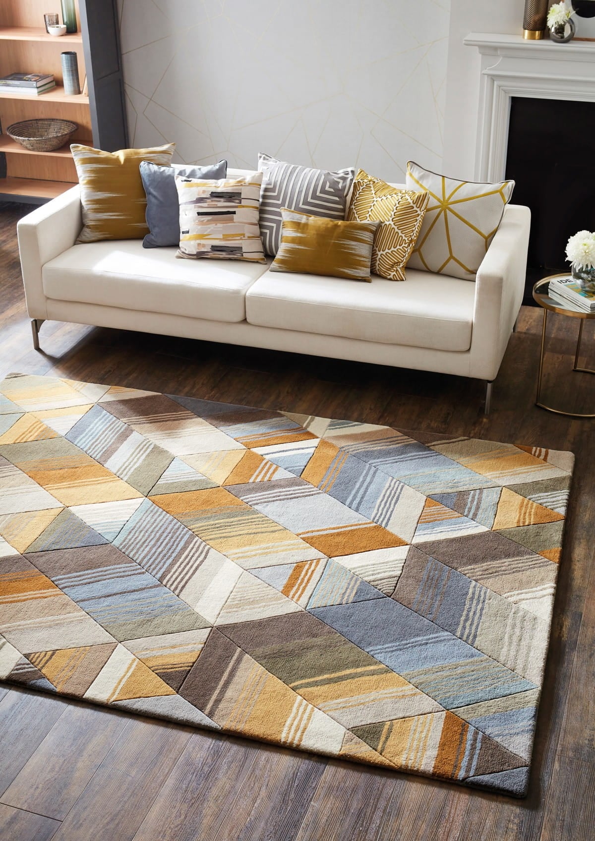 Kolorowy Dywan Harlequin Geometryczny - ARCCOS OCHRE 040206