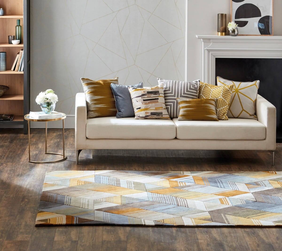 Kolorowy Dywan Harlequin Geometryczny - ARCCOS OCHRE 040206