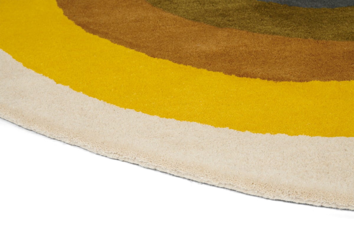 Okrągły Kolorowy Dywan Orla Kiely w Kwiaty - SUNFLOWER YELLOW 060006