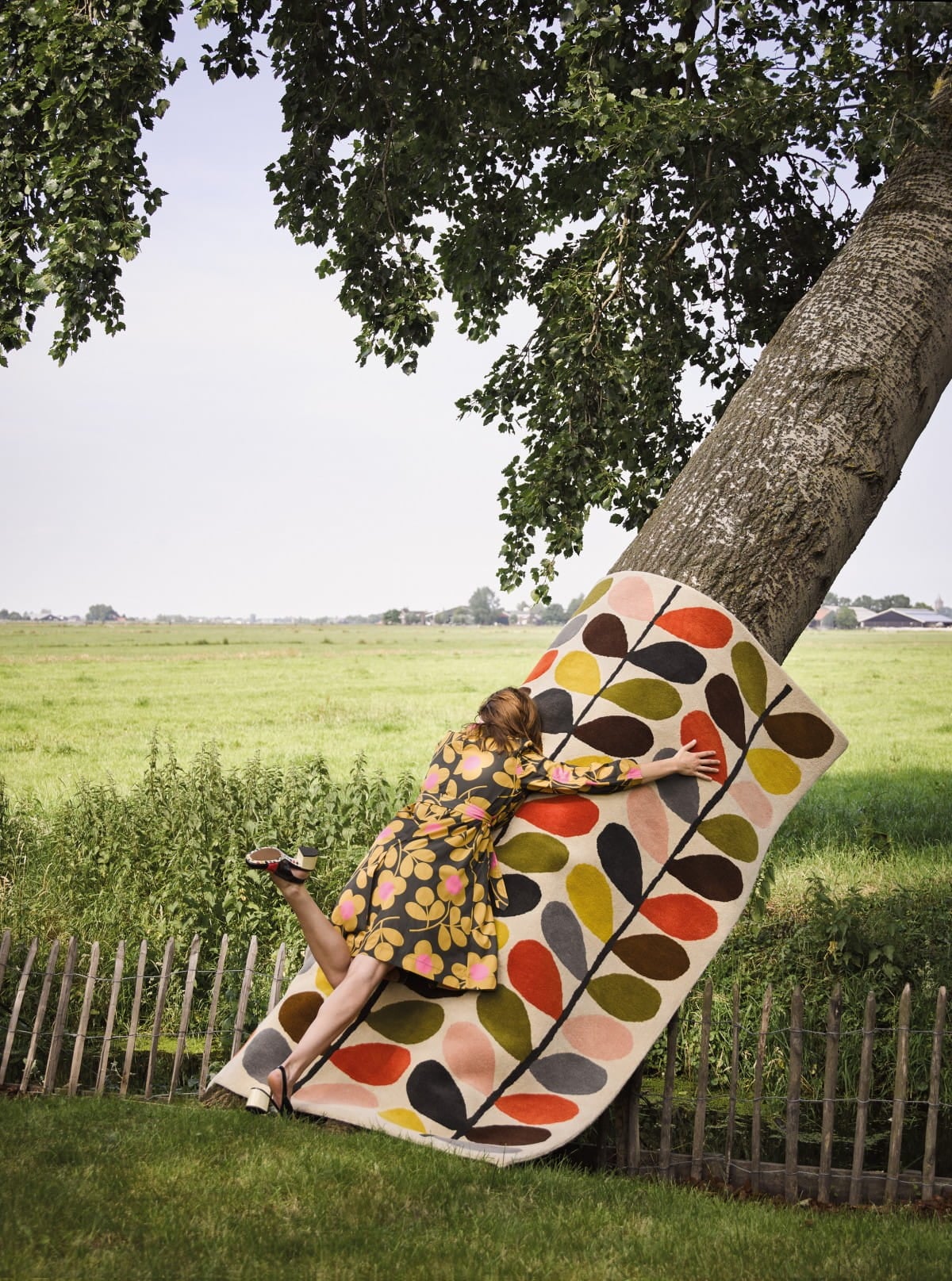 Kolorowy Dywan Orla Kiely w Liście - CLASSIC MULTI STEM 059505