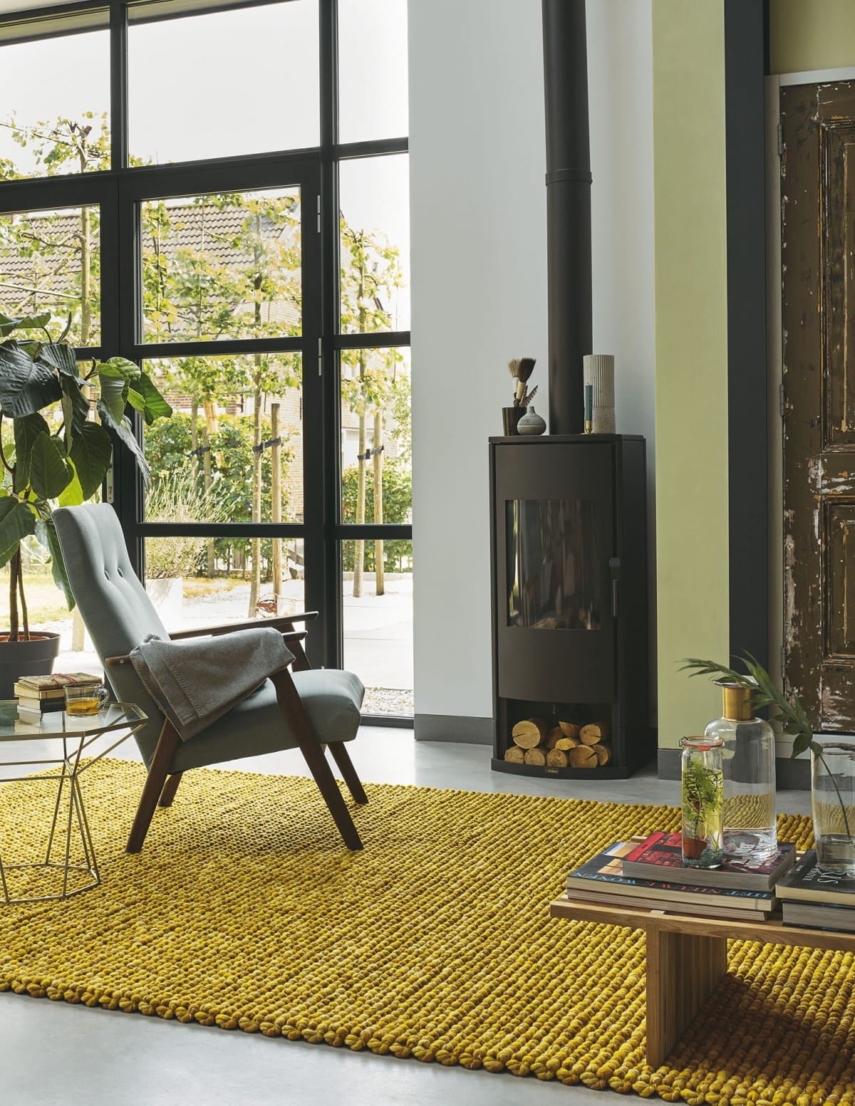 Żółty Dywan Brink & Campman Pleciony - COBBLE 29206