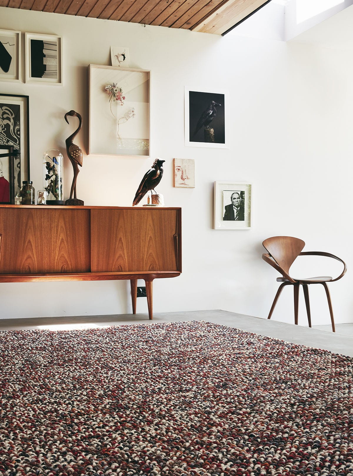 Bordowy Dywan Brink & Campman Pleciony - MARBLE 29500