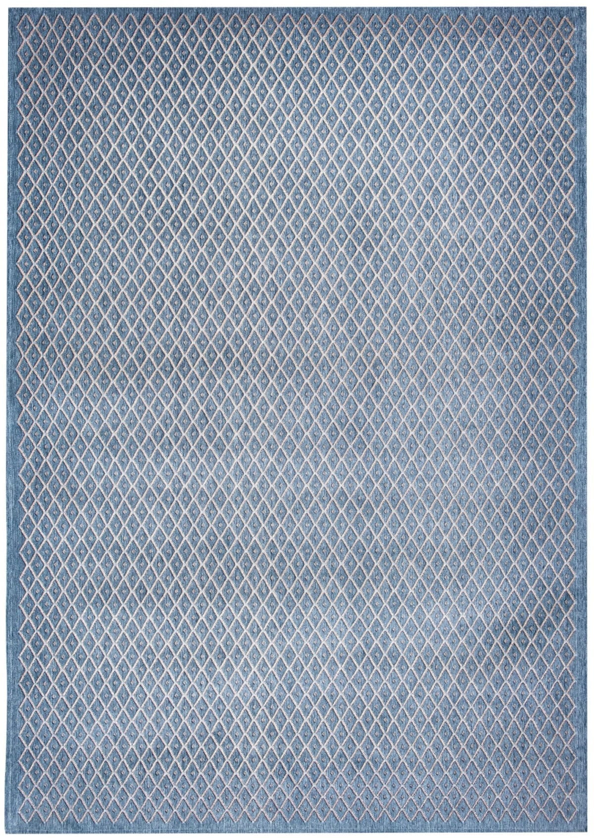 Niebiesko Szary Dywan Nowoczesny - ROMBO BLU GRIGIO 9036