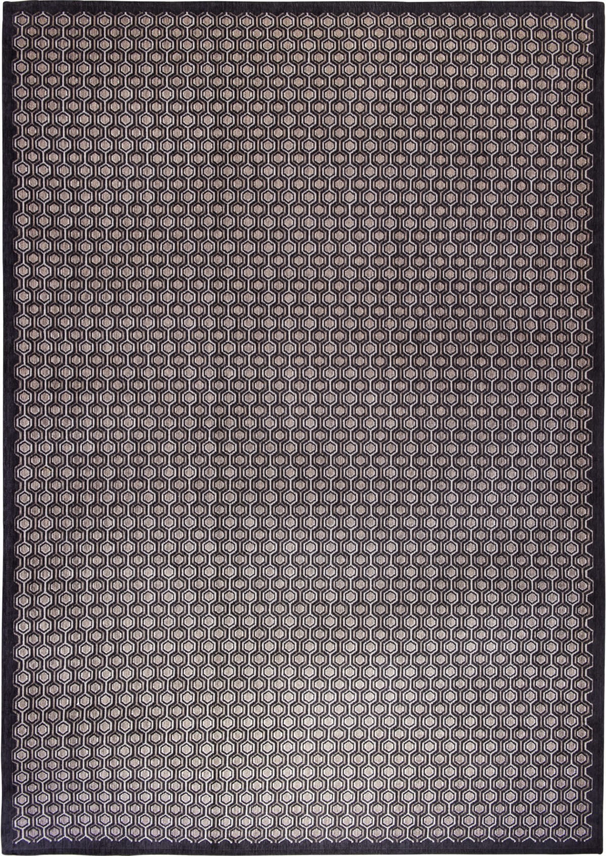 Szaro Srebrny Dywan Nowoczesny - NUOVO CROMO 9015