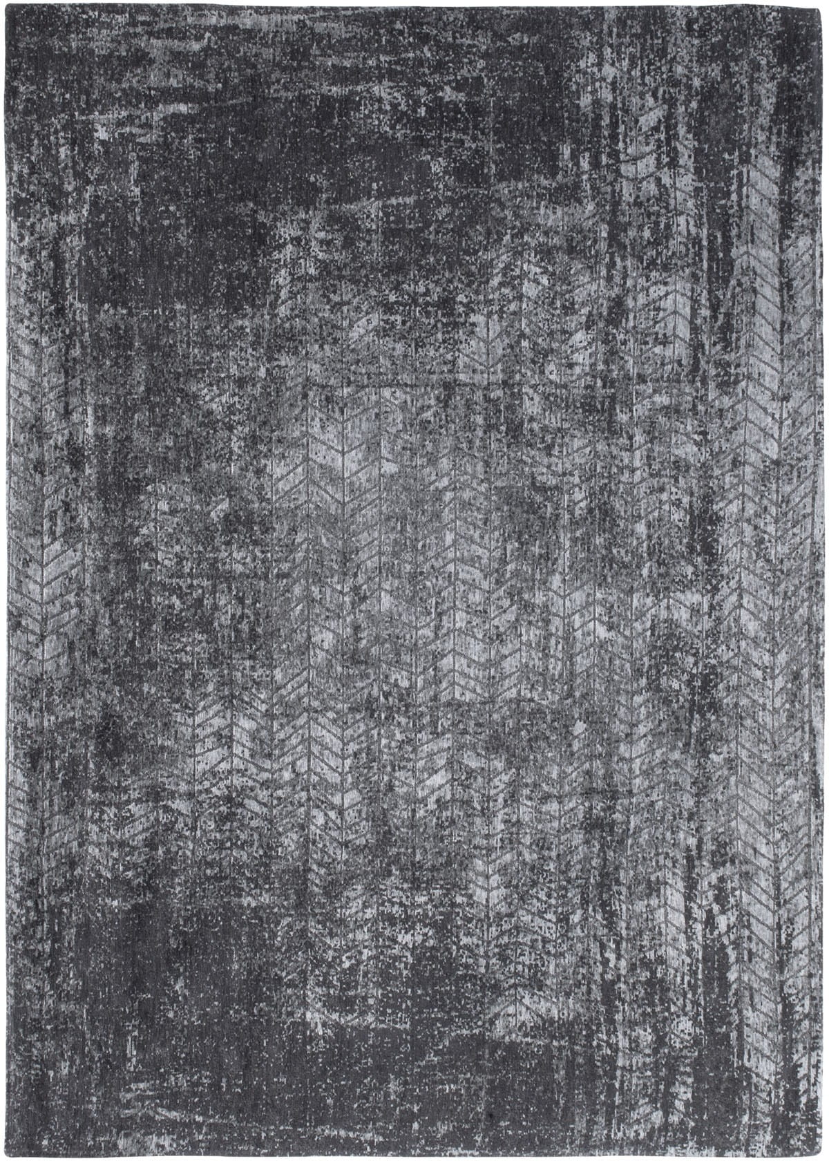 Szaro Czarny Dywan w Jodełkę - HARLEM CONTRAST 8425B