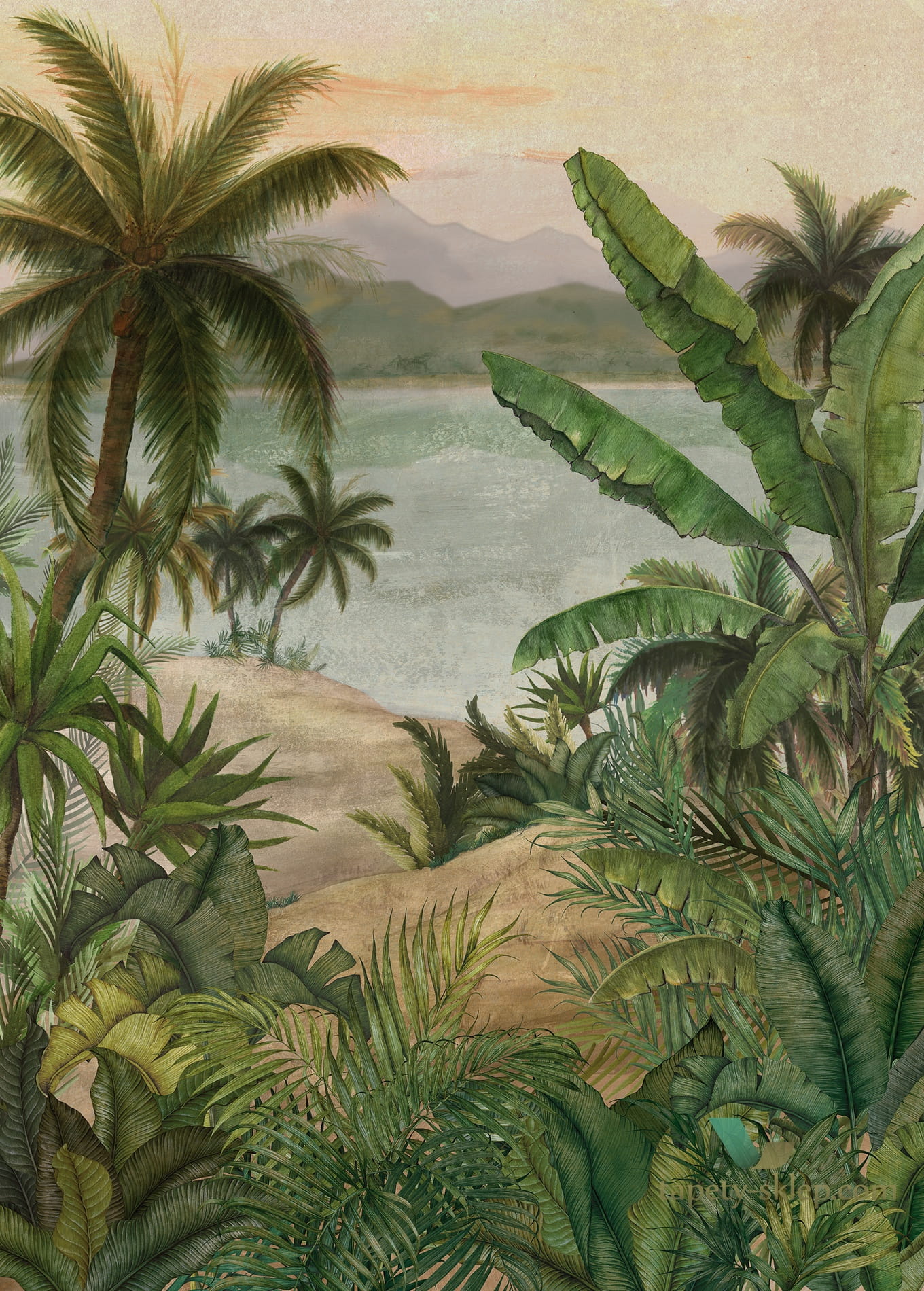 Mural Decoprint BLD22780 Tropical Morning Blooming