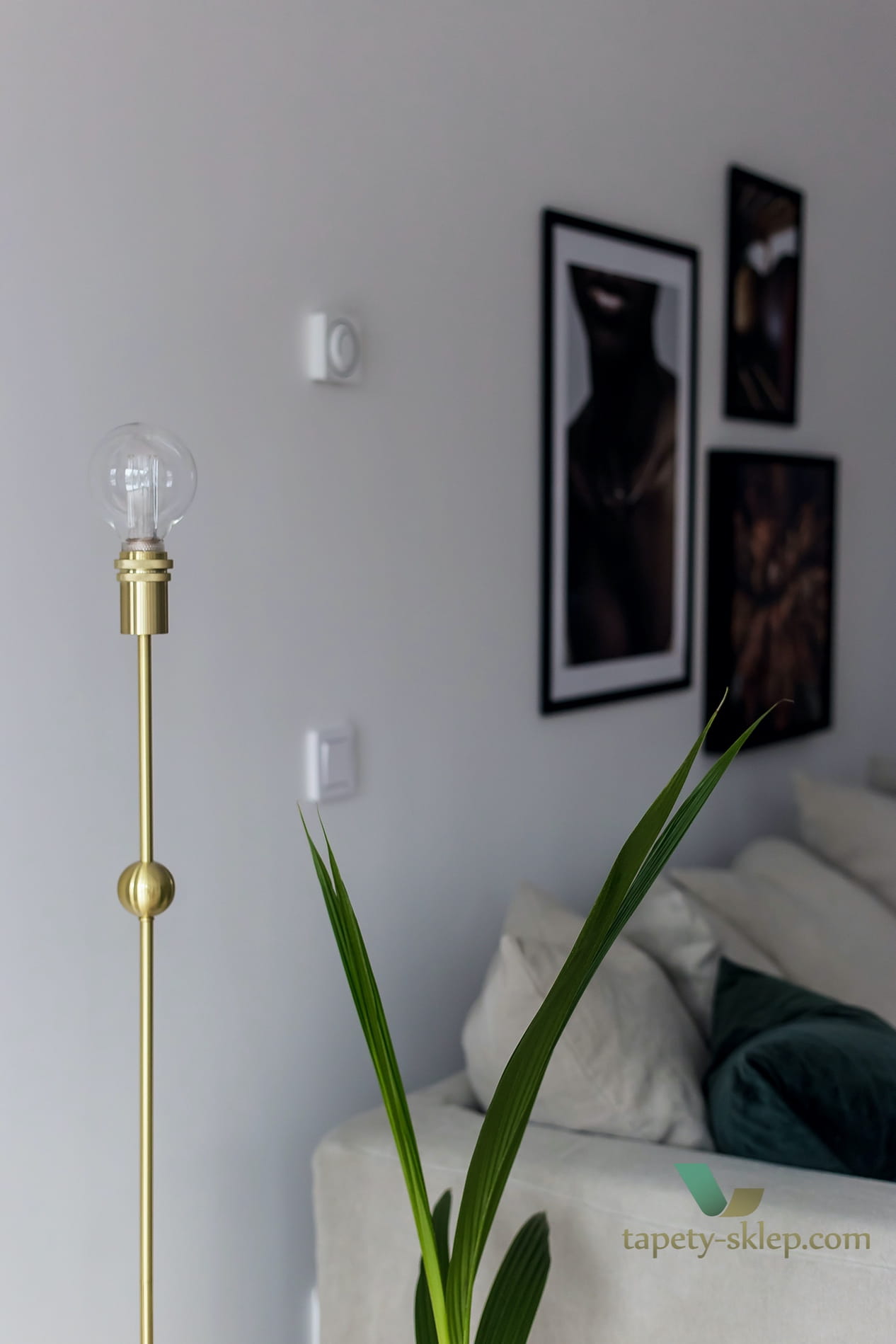 Lampa stojąca Astrid Brushed brass 202965 Globen