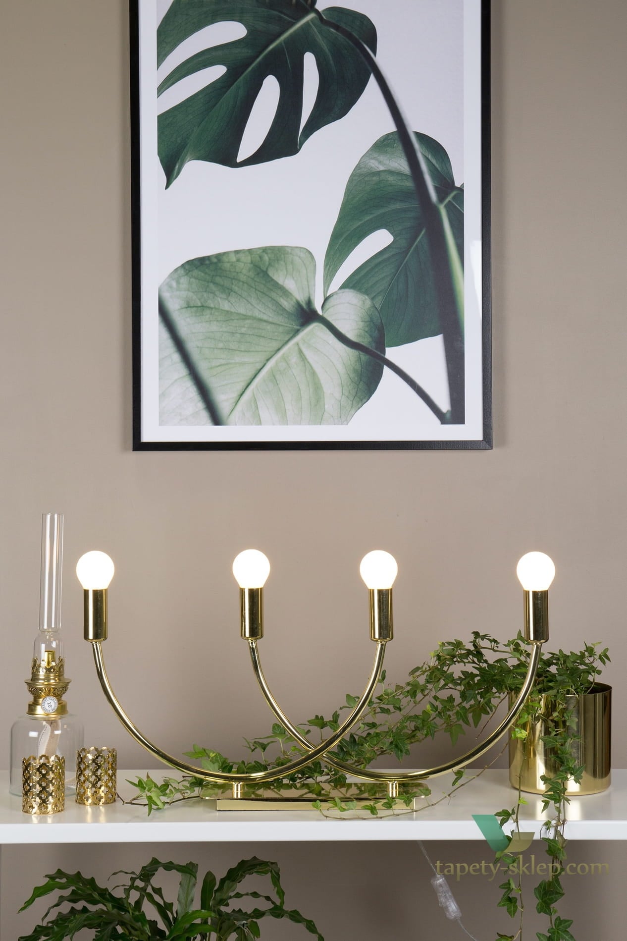 Lampa stołowa Grace 4 Brass 225963 Globen