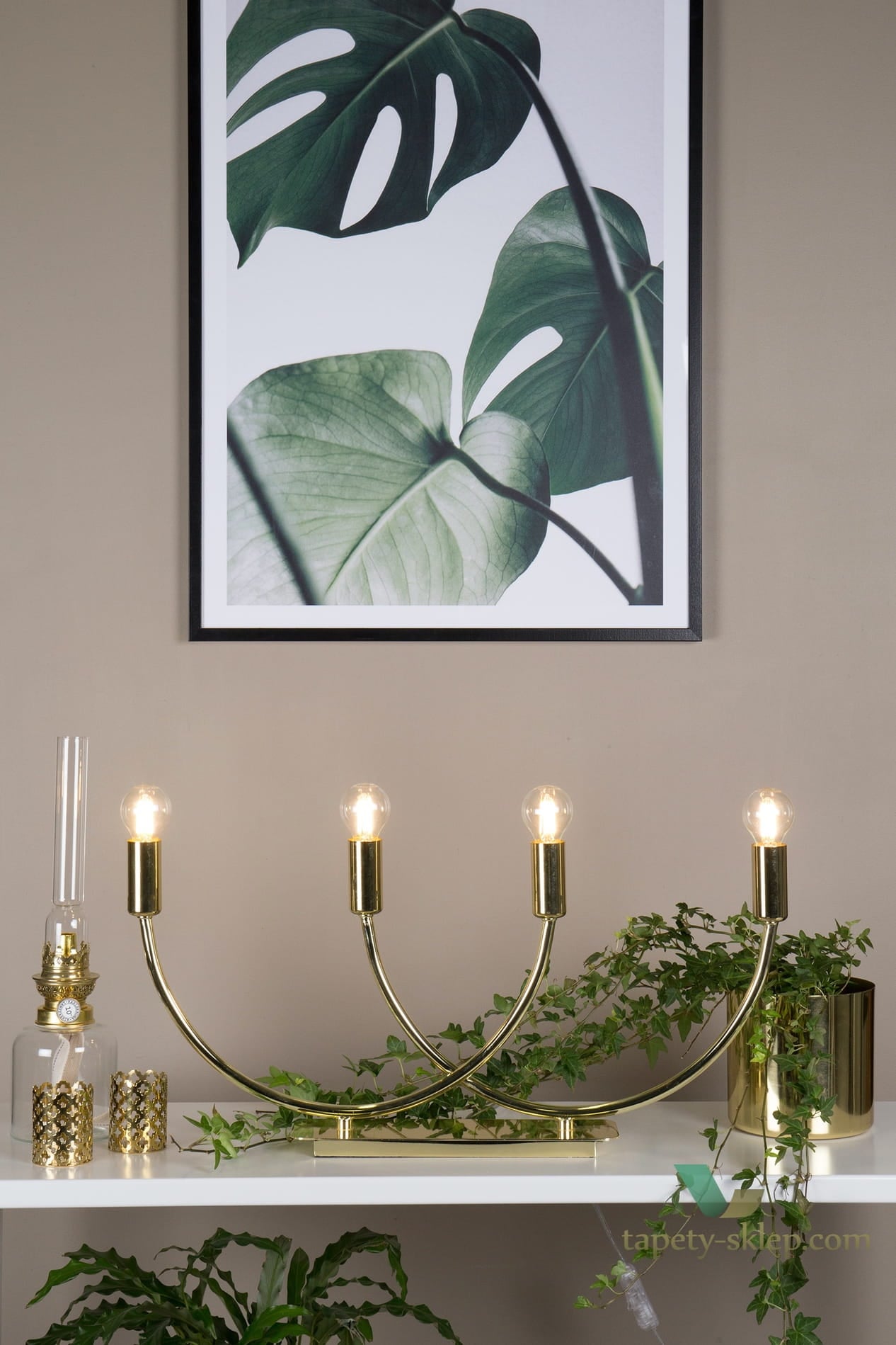 Lampa stołowa Grace 4 Brass 225963 Globen
