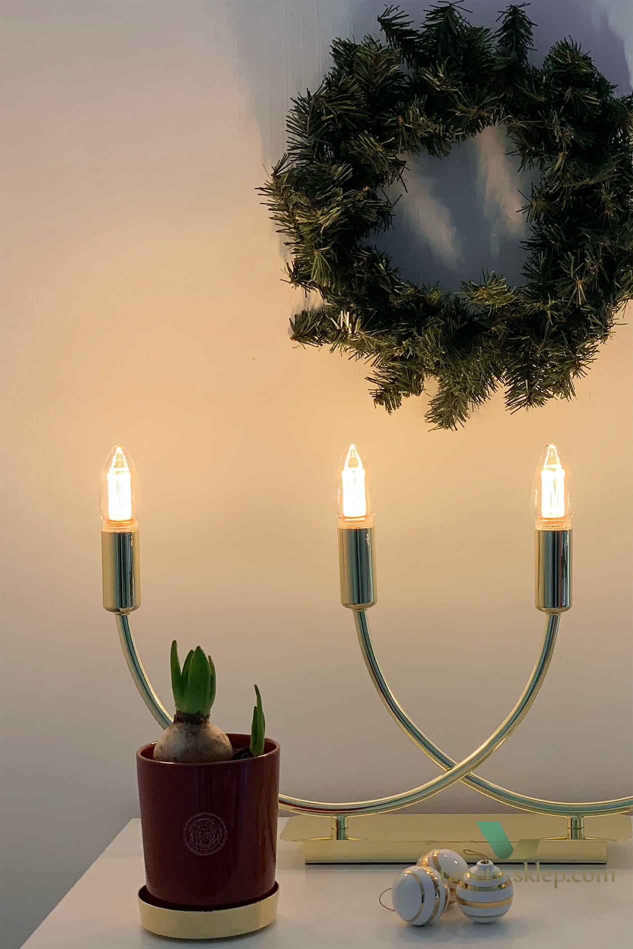 Lampa stołowa Grace 4 Brass 225963 Globen