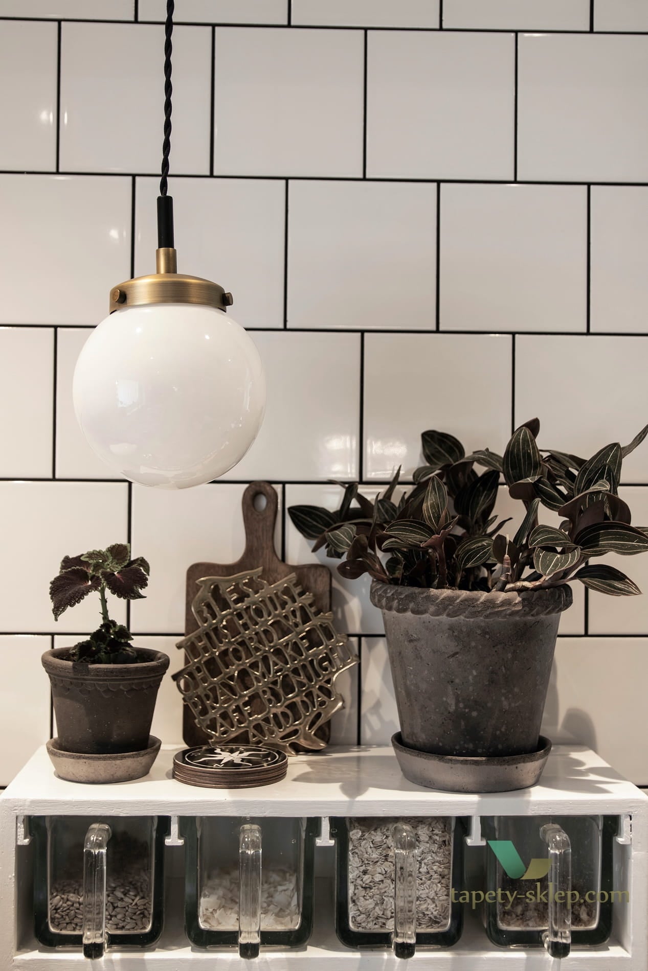 Lampa wisząca Alley Mini Antique Brass/White 240751 Globen