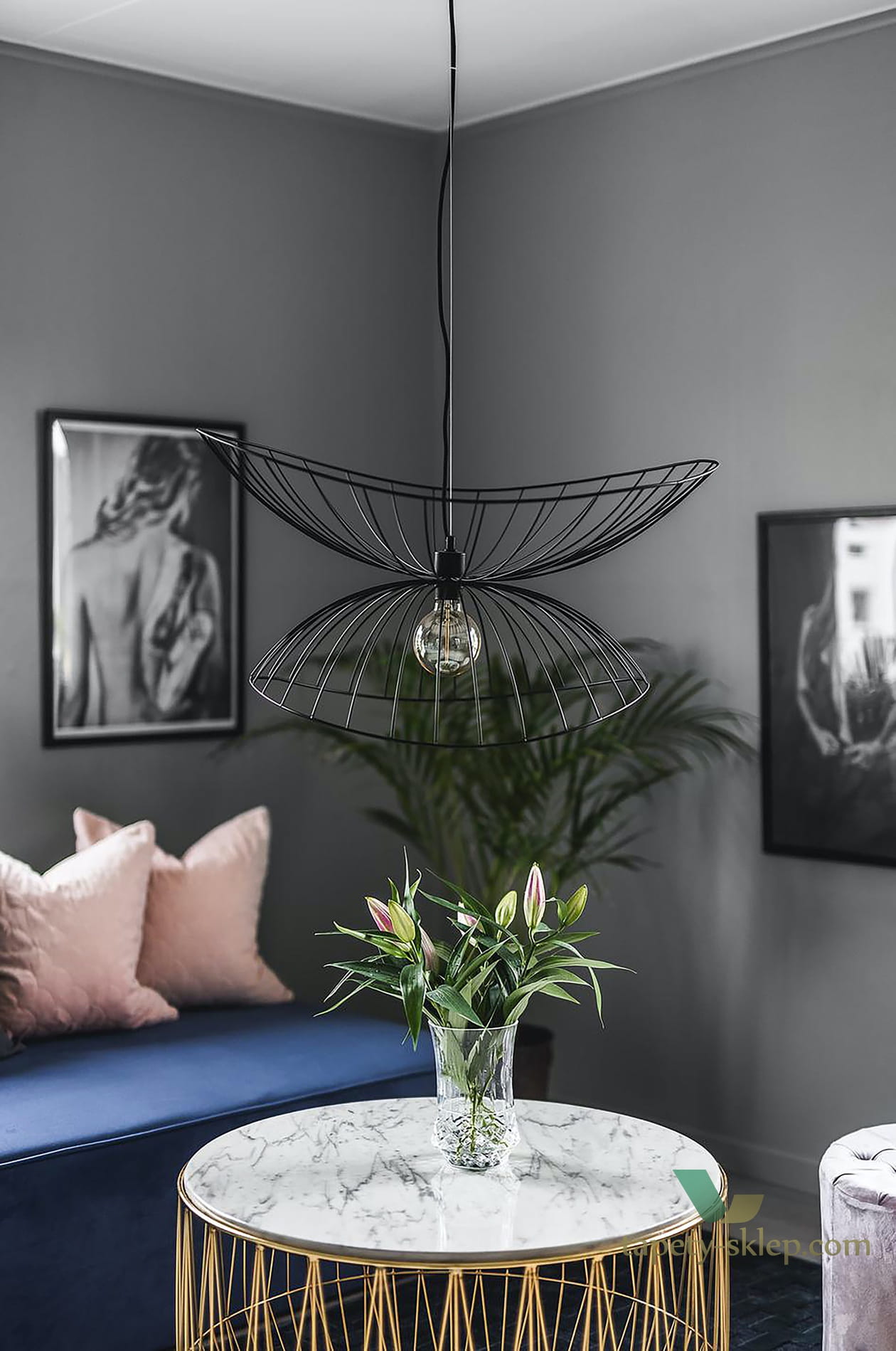 Lampa wisząca Ray 70 Black 258011 Globen