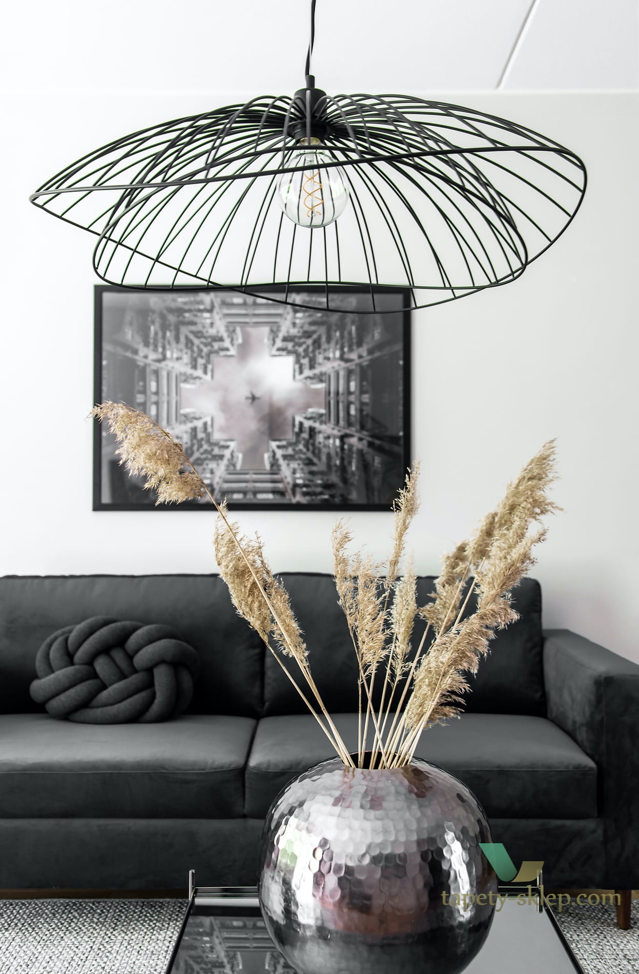 Lampa wisząca Ray 70 Black 258011 Globen
