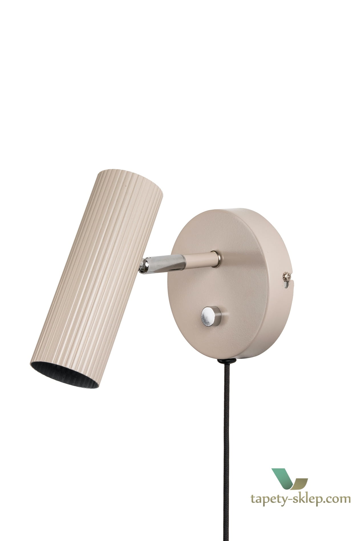 Kinkiet beżowy Hubble Beige 433302 Globen Ryflowany