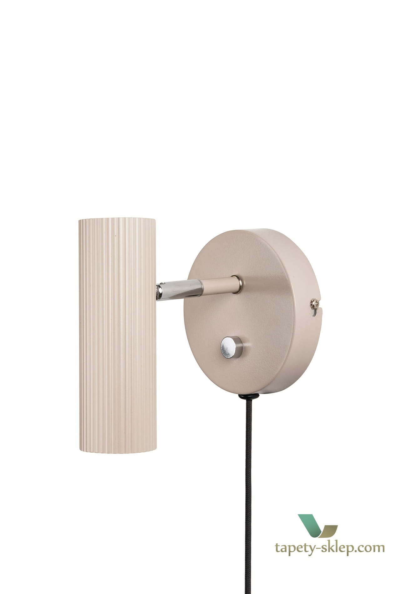 Kinkiet beżowy Hubble Beige 433302 Globen Ryflowany