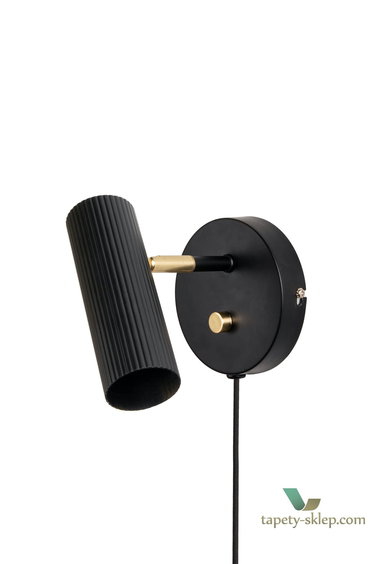 ! HIT ! Kinkiet czarny Hubble Black 433311 Globen ryflowany