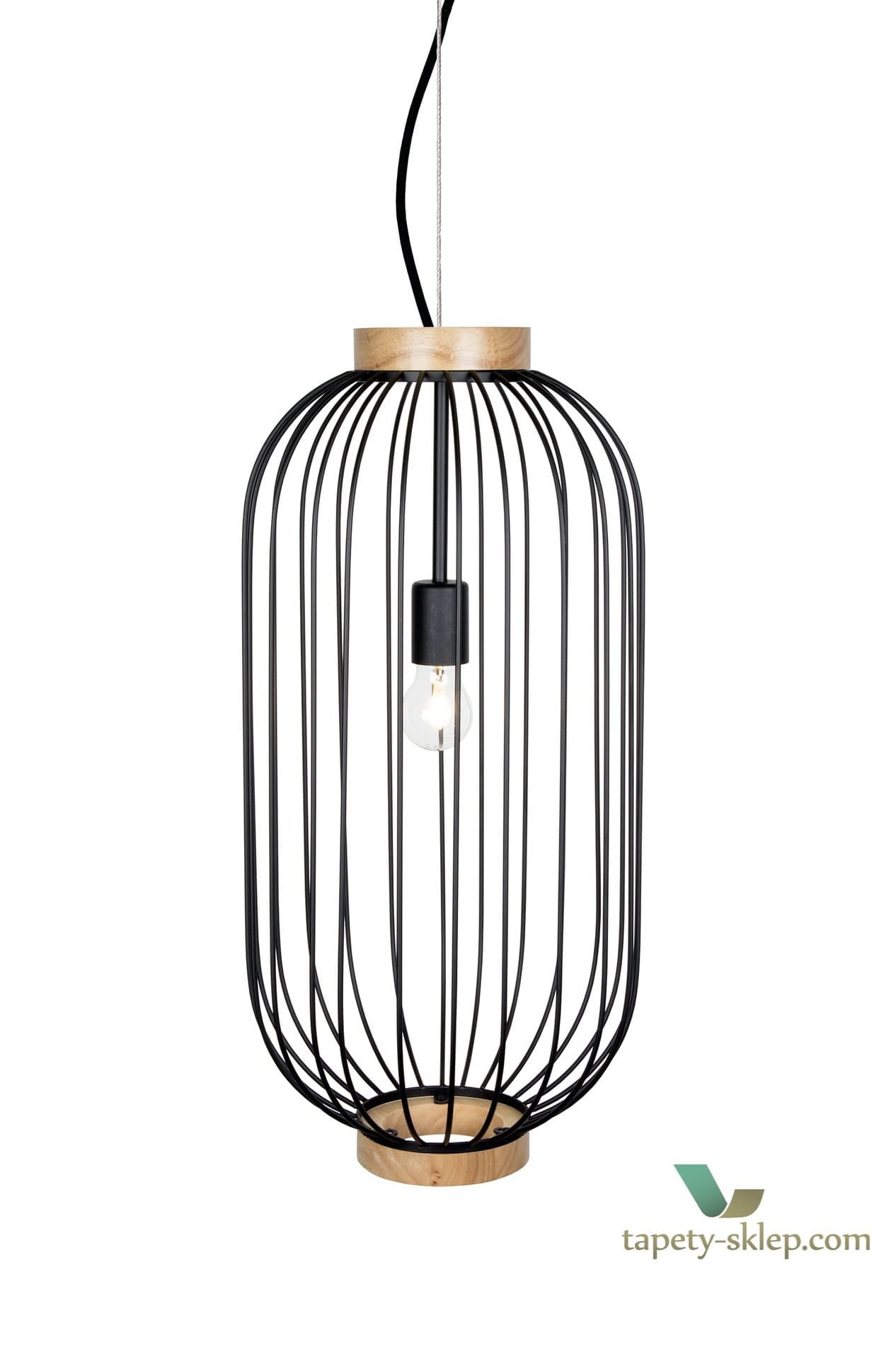Lampa wisząca Berlin Oval Black 477011 Globen