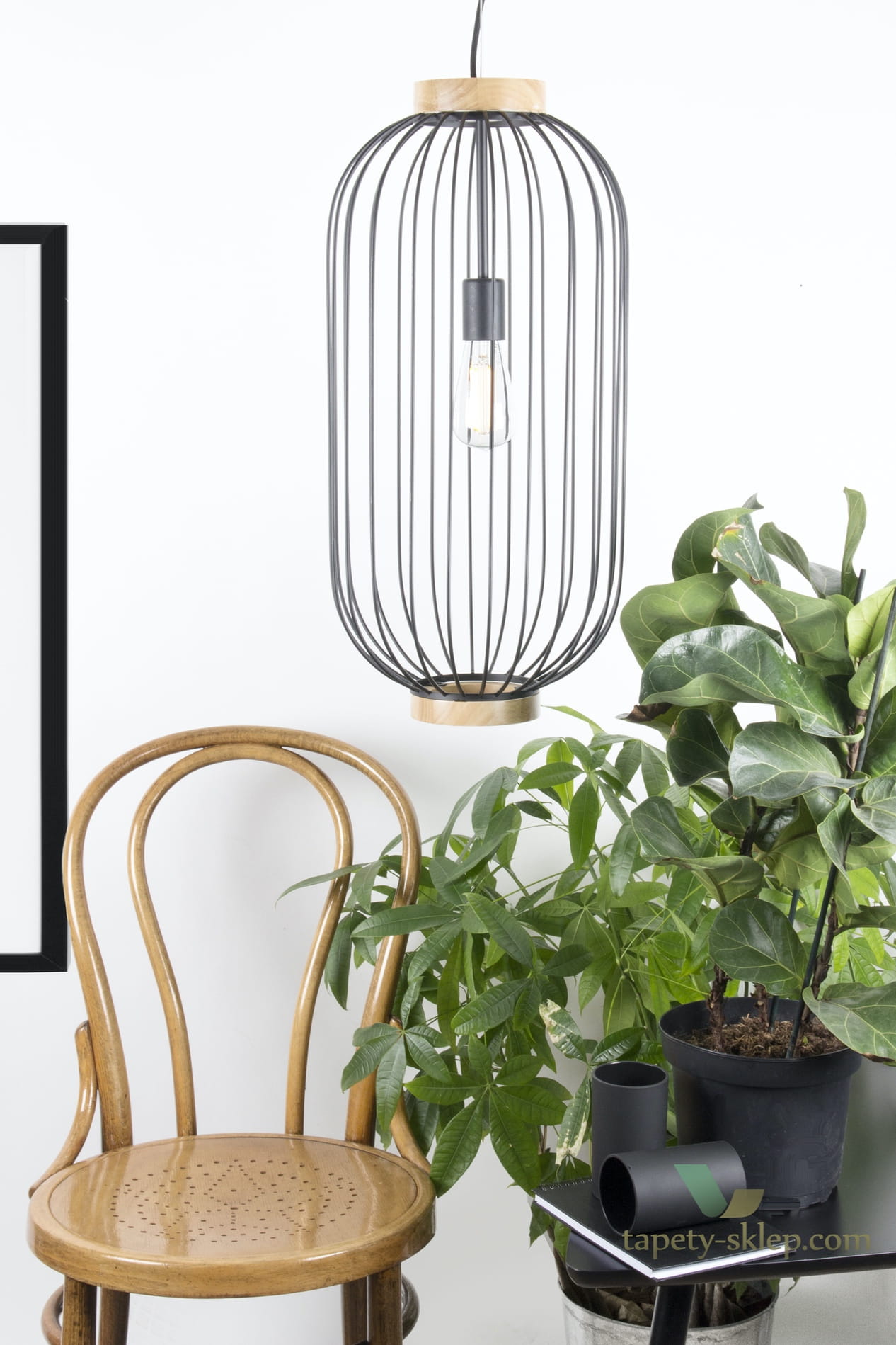 Lampa wisząca Berlin Oval Black 477011 Globen