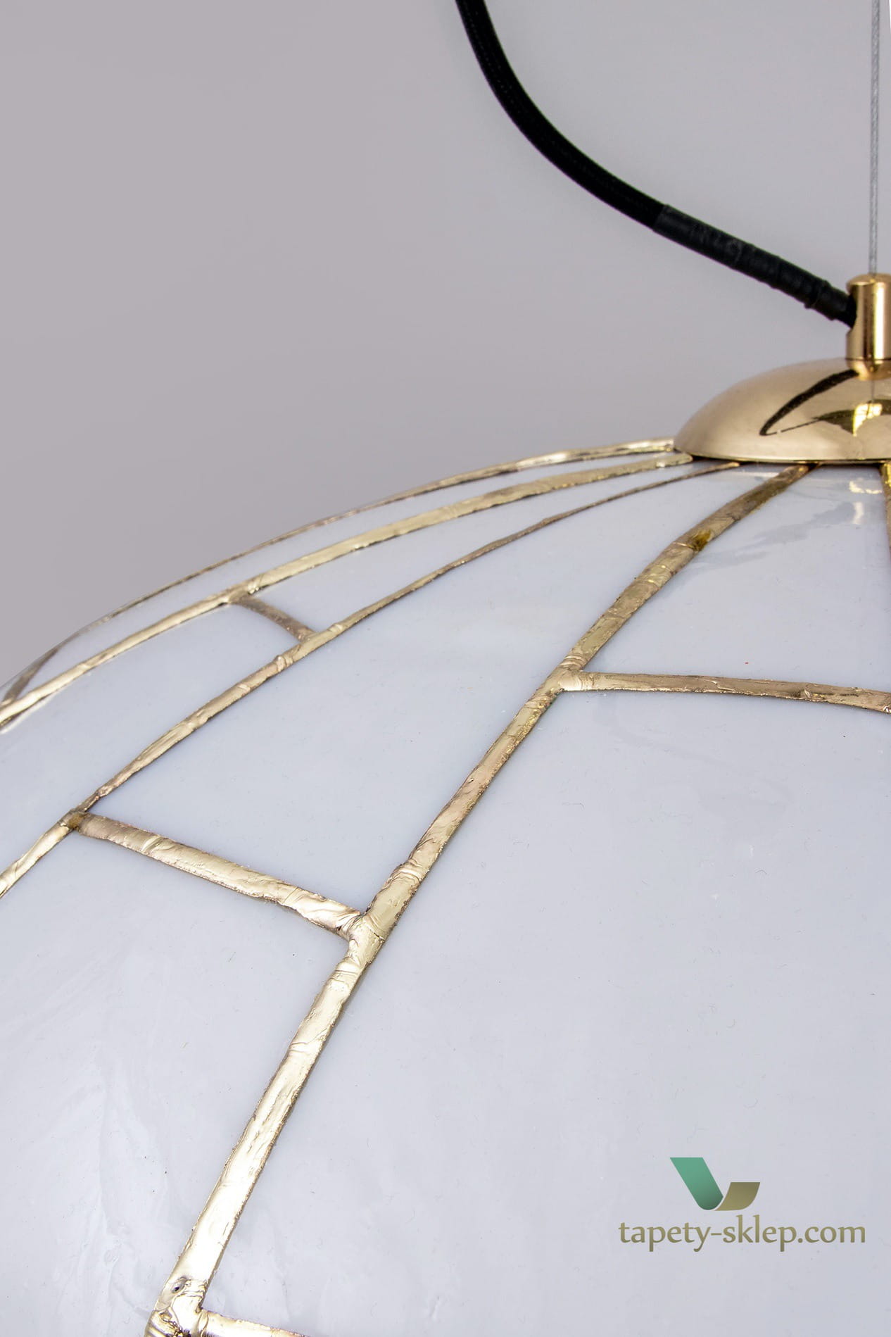 Lampa wisząca Ombrello Brass/White 651508 Globen
