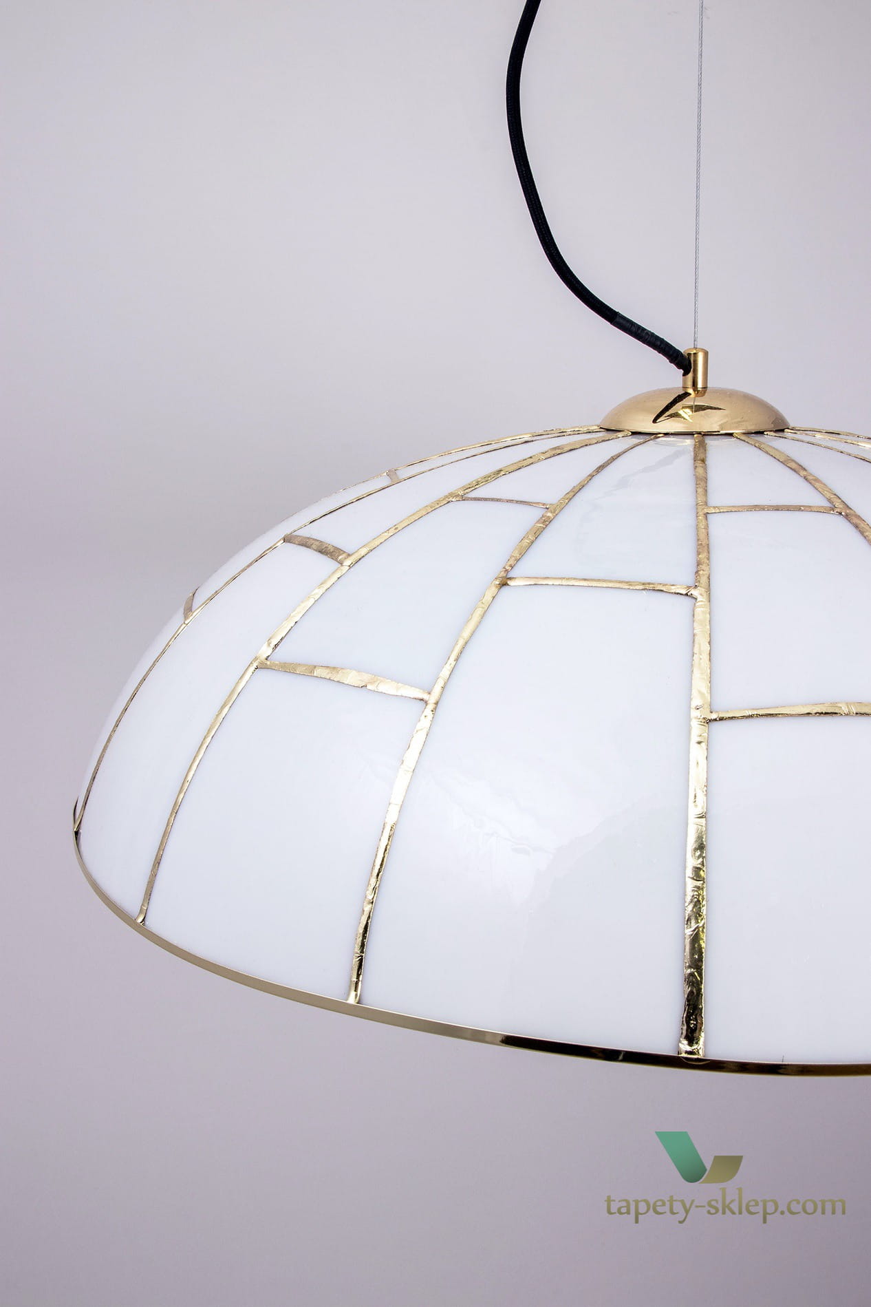 Lampa wisząca Ombrello Brass/White 651508 Globen