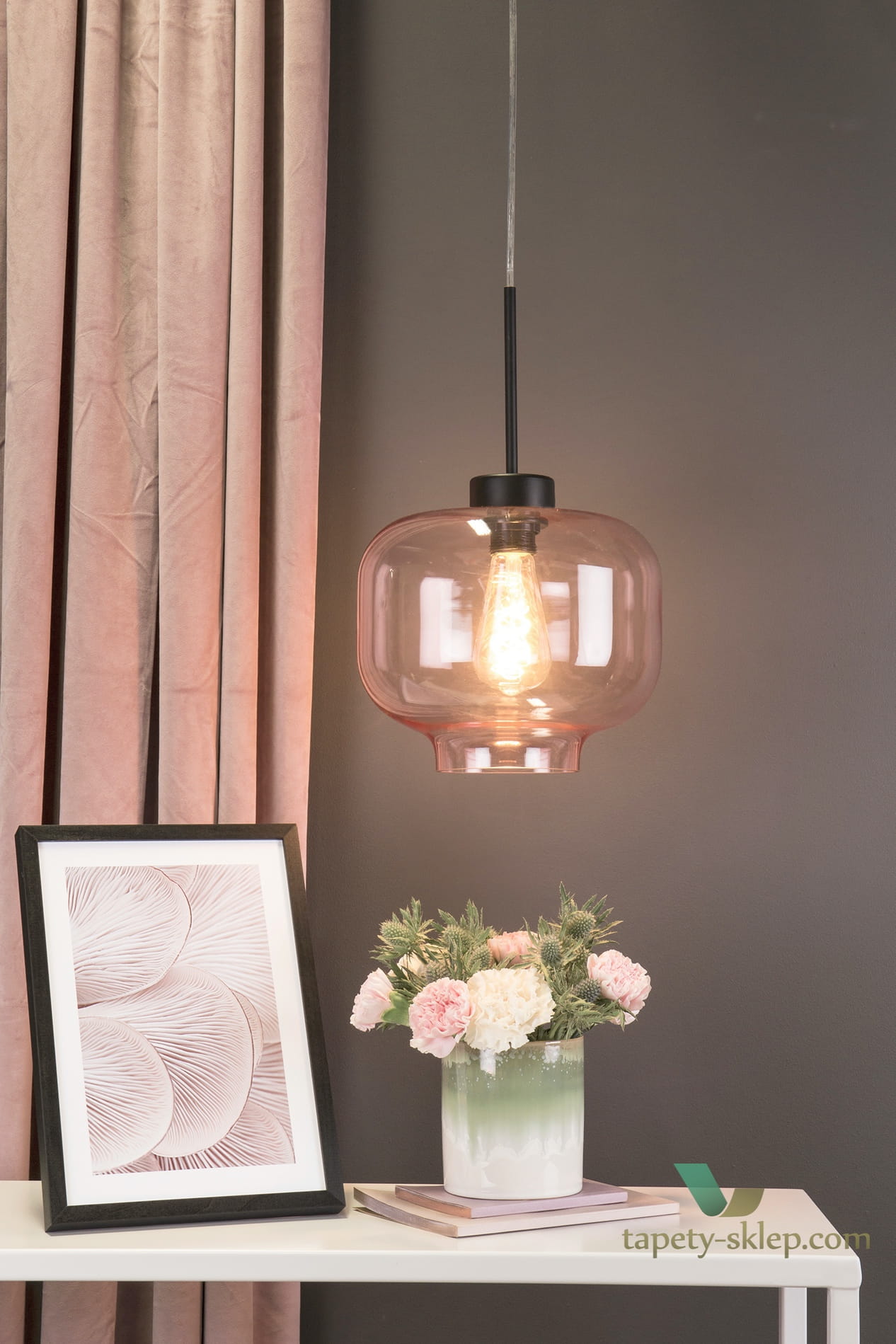 Lampa wisząca Ritz Pink 673504 Globen