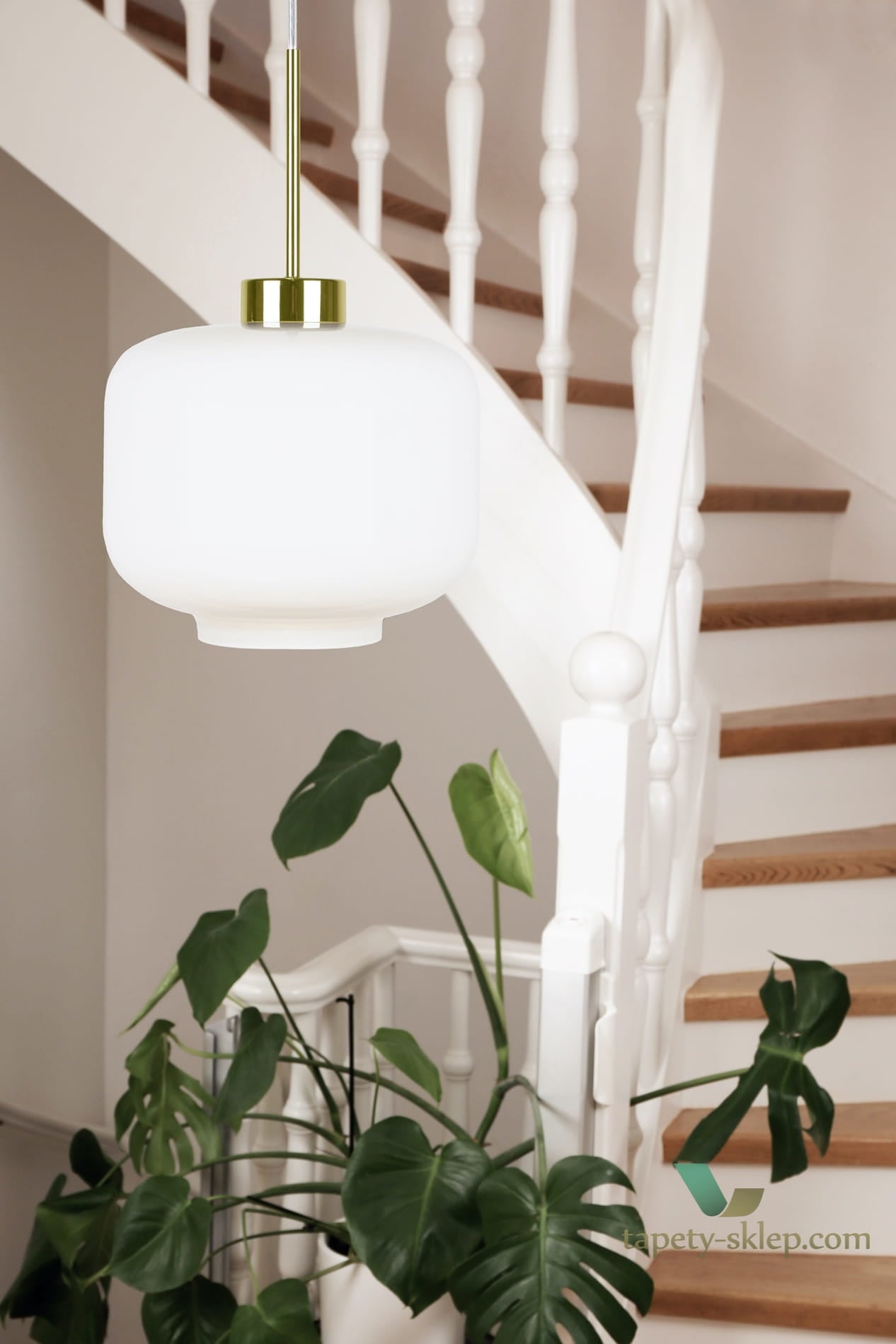 Lampa wisząca Ritz White / Brass 673563 Globen