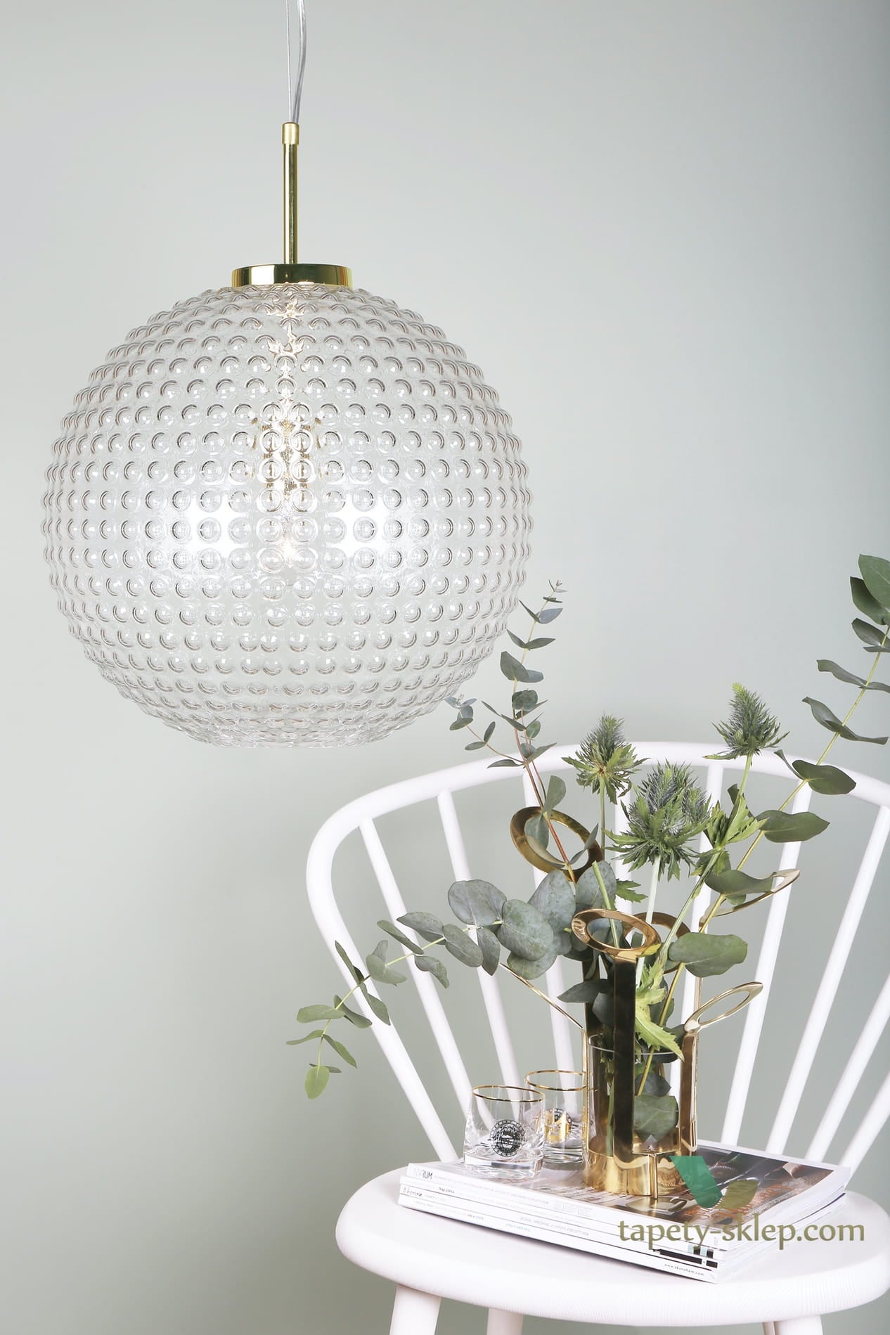 Lampa wisząca Spring XL Clear / Brass 679855 Globen