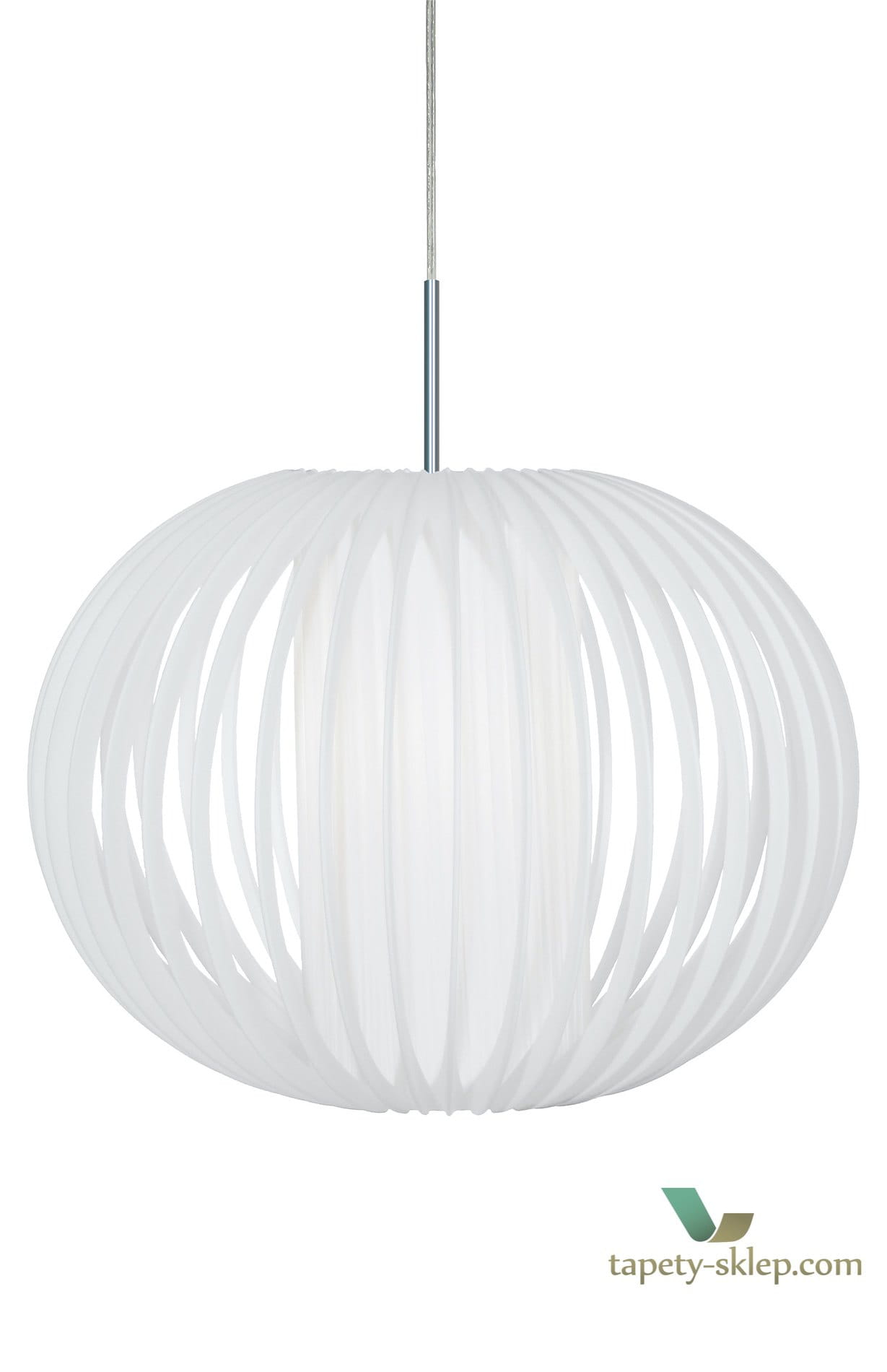 Lampa wisząca Plastic straps XL White / Chrome 873108 Globen