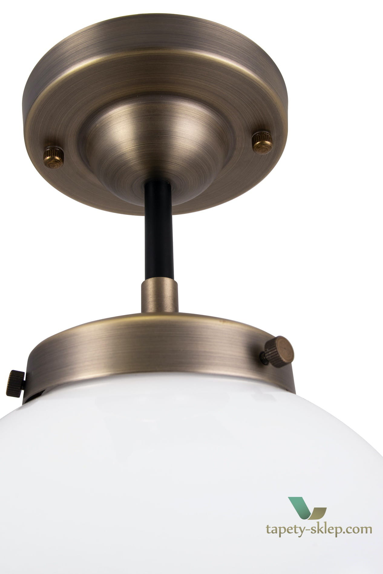 Lampa sufitowa Alley IP44 Antique Brass/White 990751 Globen
