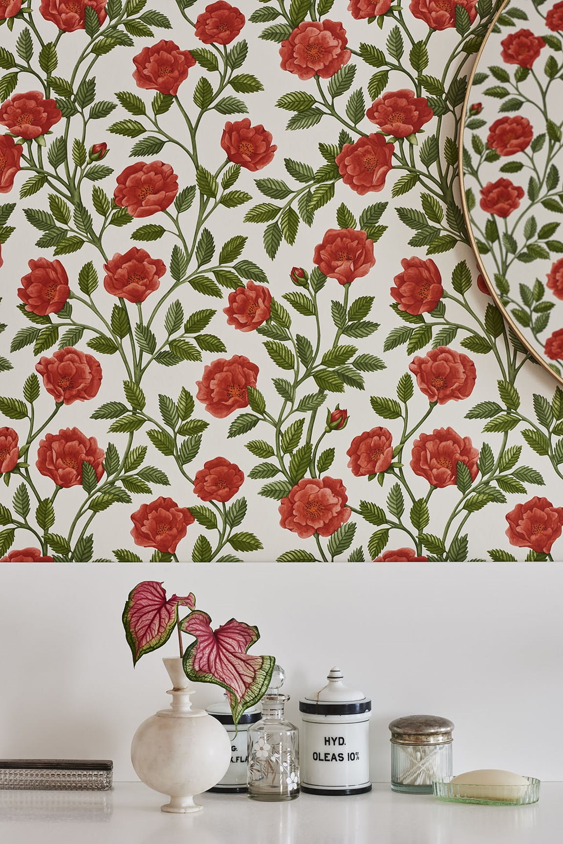 Tapeta Róże Cole & Son 118/7016 Hampton Roses Historic Royal Palaces – Great Masters