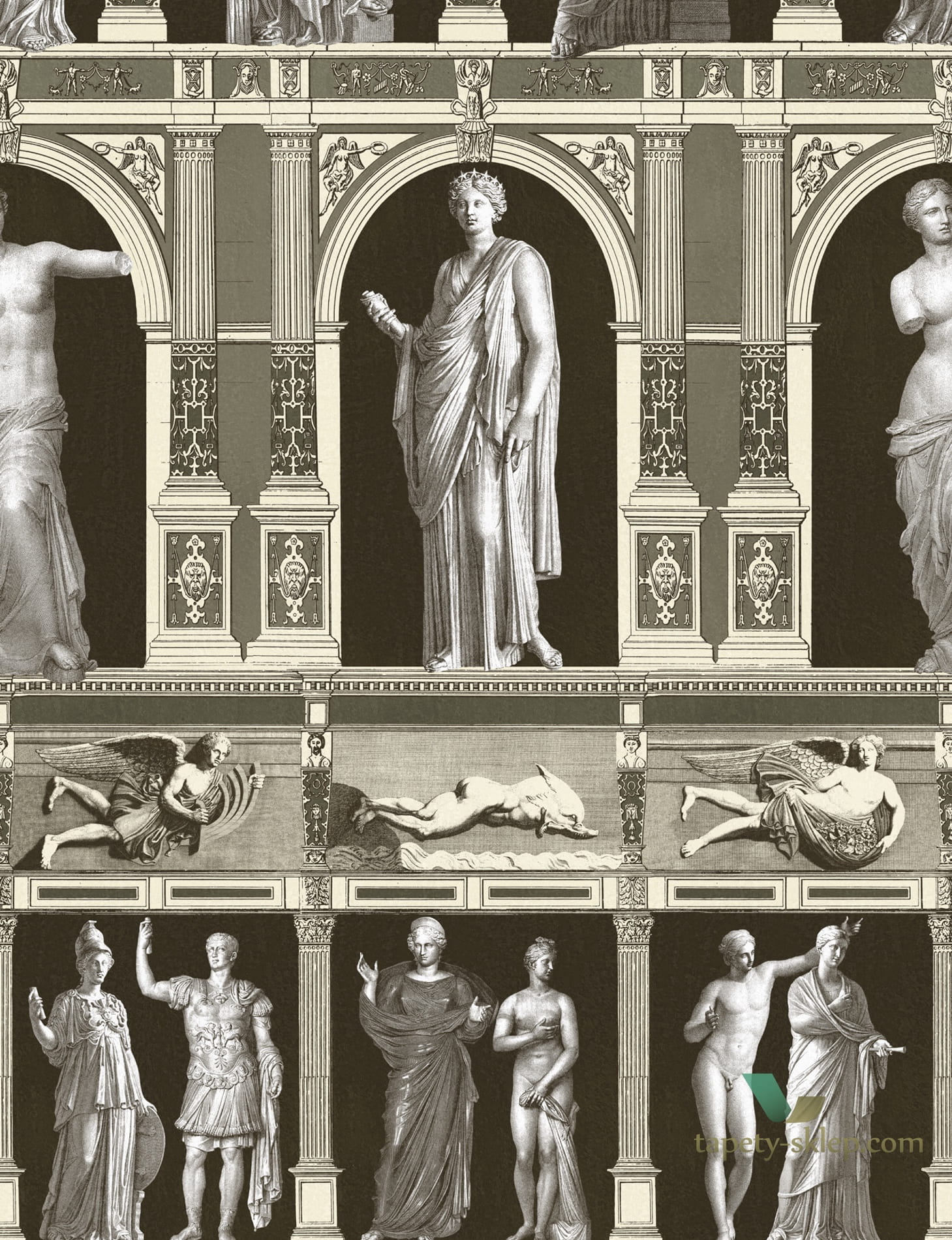 Tapeta Mind the Gap WP20423 Statues Antique Taupe