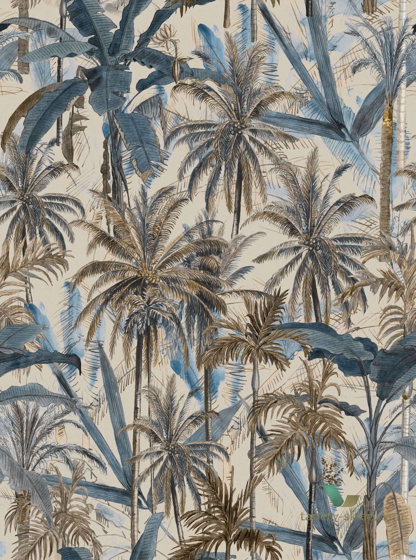 Tapeta Mind the Gap WP20524 The Jungle Smoke Blue