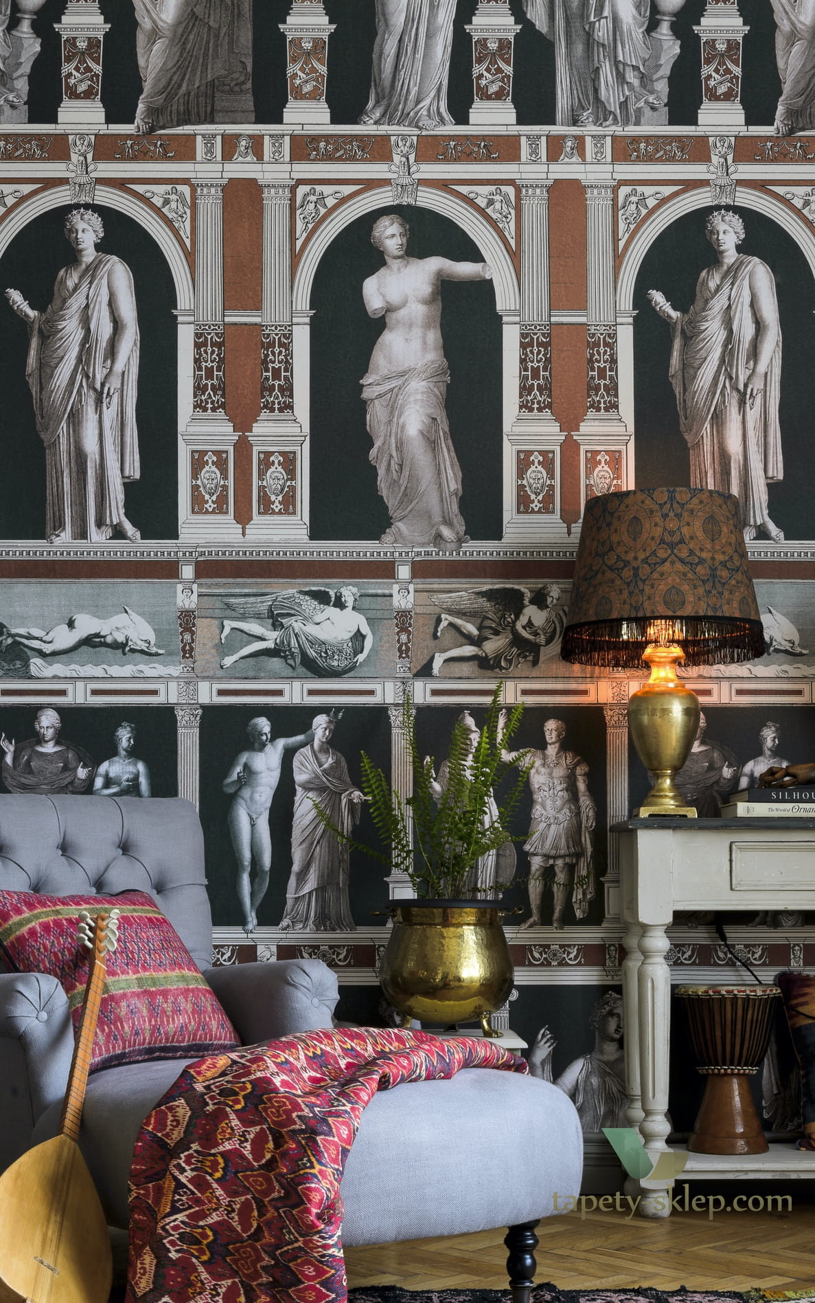 Tapeta Mind the Gap WP20423 Statues Antique Taupe