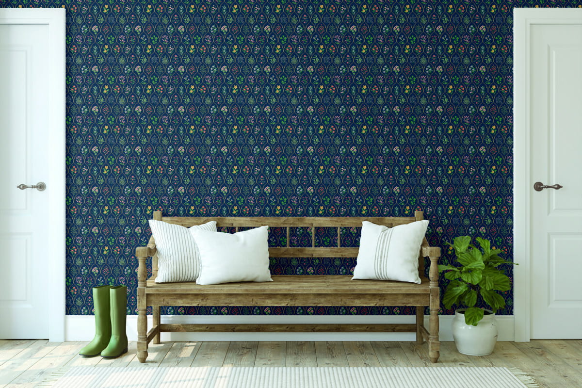 Tapeta Kwiaty Treliaż York Wallcoverings RI5129 Hawthorne Rifle Paper Co.